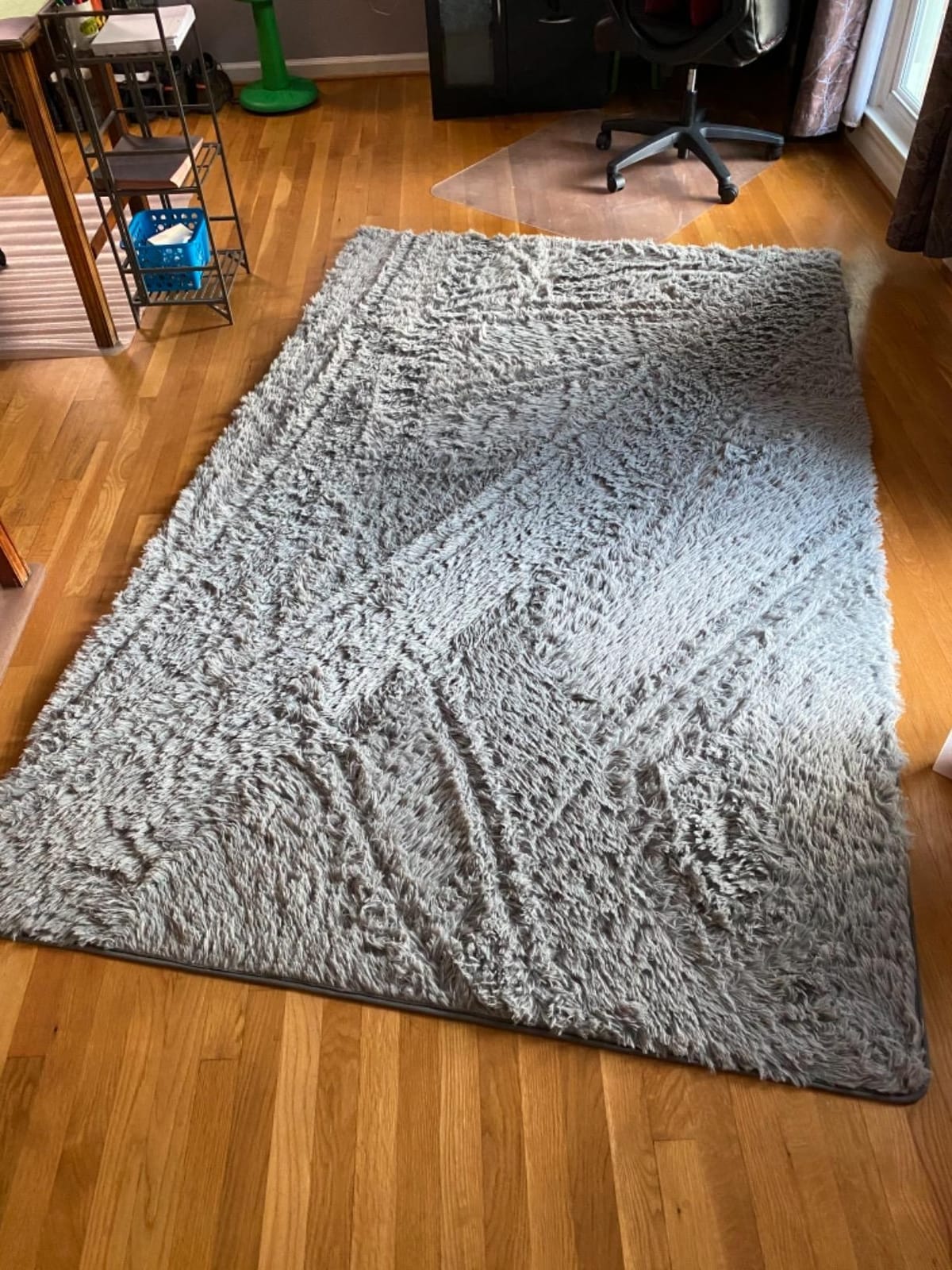 Andecor Soft Fluffy Bedroom Rugs, 8 x 10 Feet Indoor Shaggy Plush Area Rug for Boys Girls Kids Baby College Dorm Living Room Home Decor Floor Carpet, Cream White customer photo 1