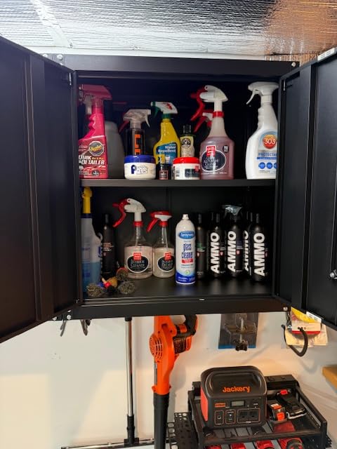 GREATMEET Locking Metal Garage Wall Cabinet with Doors and Shelf customer photo 2