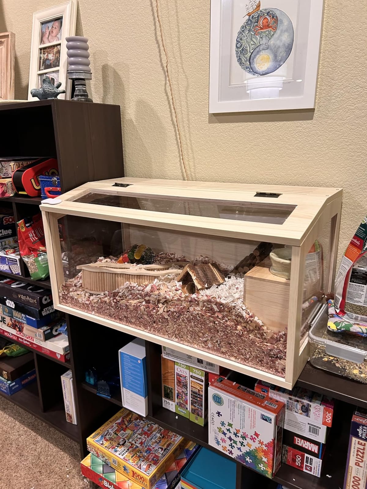 Hamster Cage Chewproof, Large Hamster Cages and Habitats, Openable Top with Acrylic Sheets, Solid Built customer photo 1