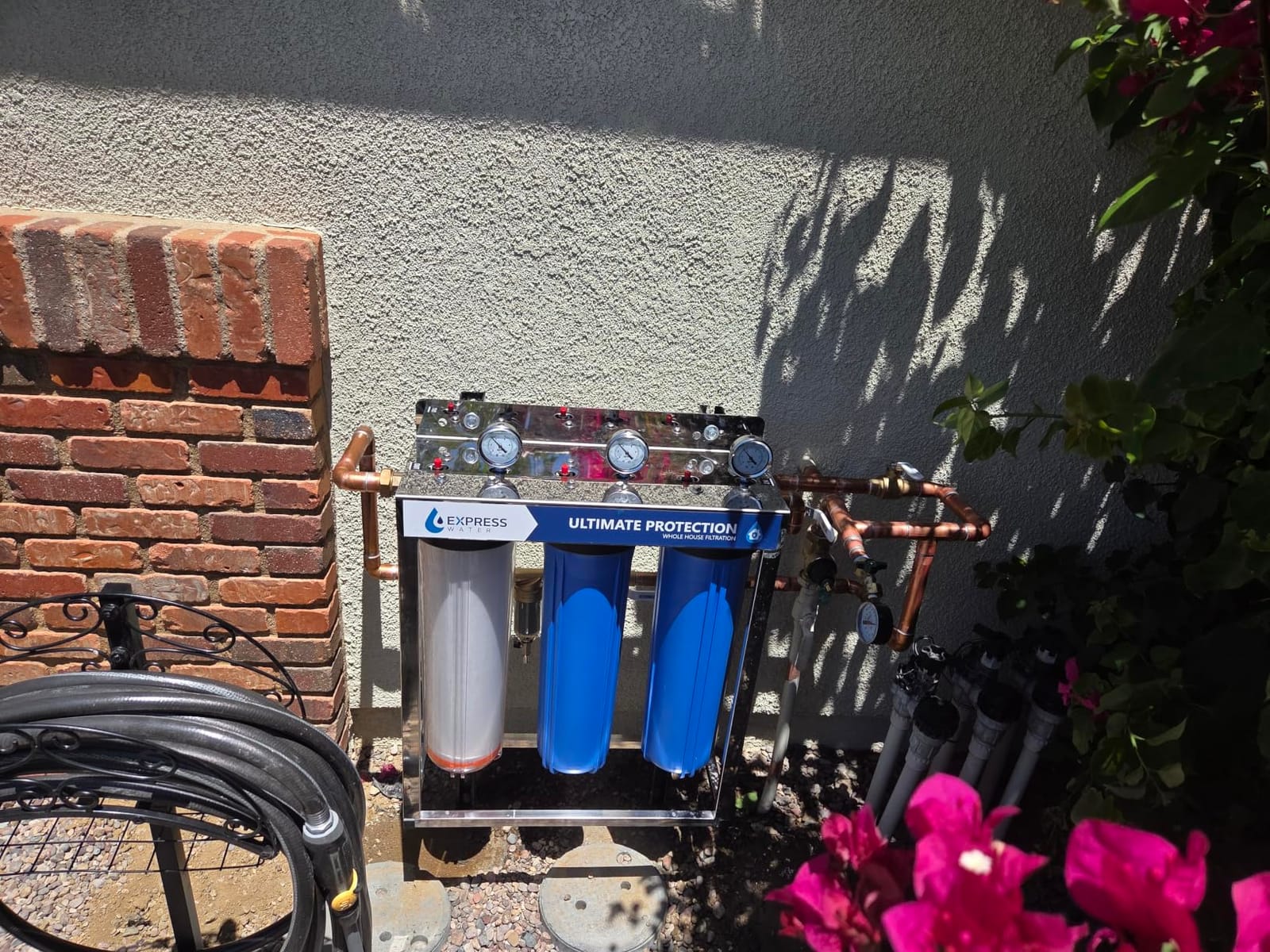 Express Water Whole House Water Filter System, Ultimate Protection, 3-Stage | Reduces Lead, Arsenic, Chromium, Heavy Metals, Chlorine, Anti-Scale Protection, Pressure Release Buttons & 3 Gauges customer photo 1