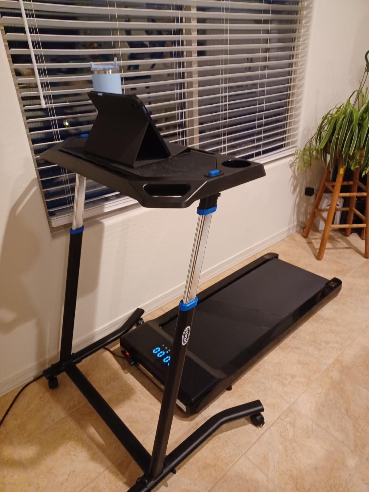 CXWXC Indoor Cycling Desk - Adjustable Height Bike Deak Laptop Stand customer photo 2