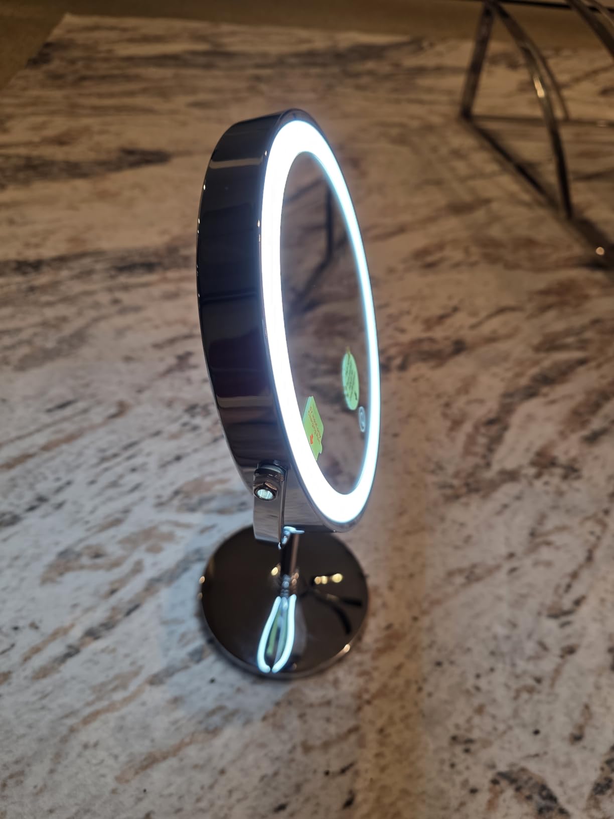 DEIOVWXS Makeup Mirror, Rechargeable Vanity Mirror with 3 Lights, 1X/10X, Adjustable Brightness, 3000mAh, Double-Sided, Gift for Mom, Women, Wife, Girls, Dorm Room Essential customer photo 1