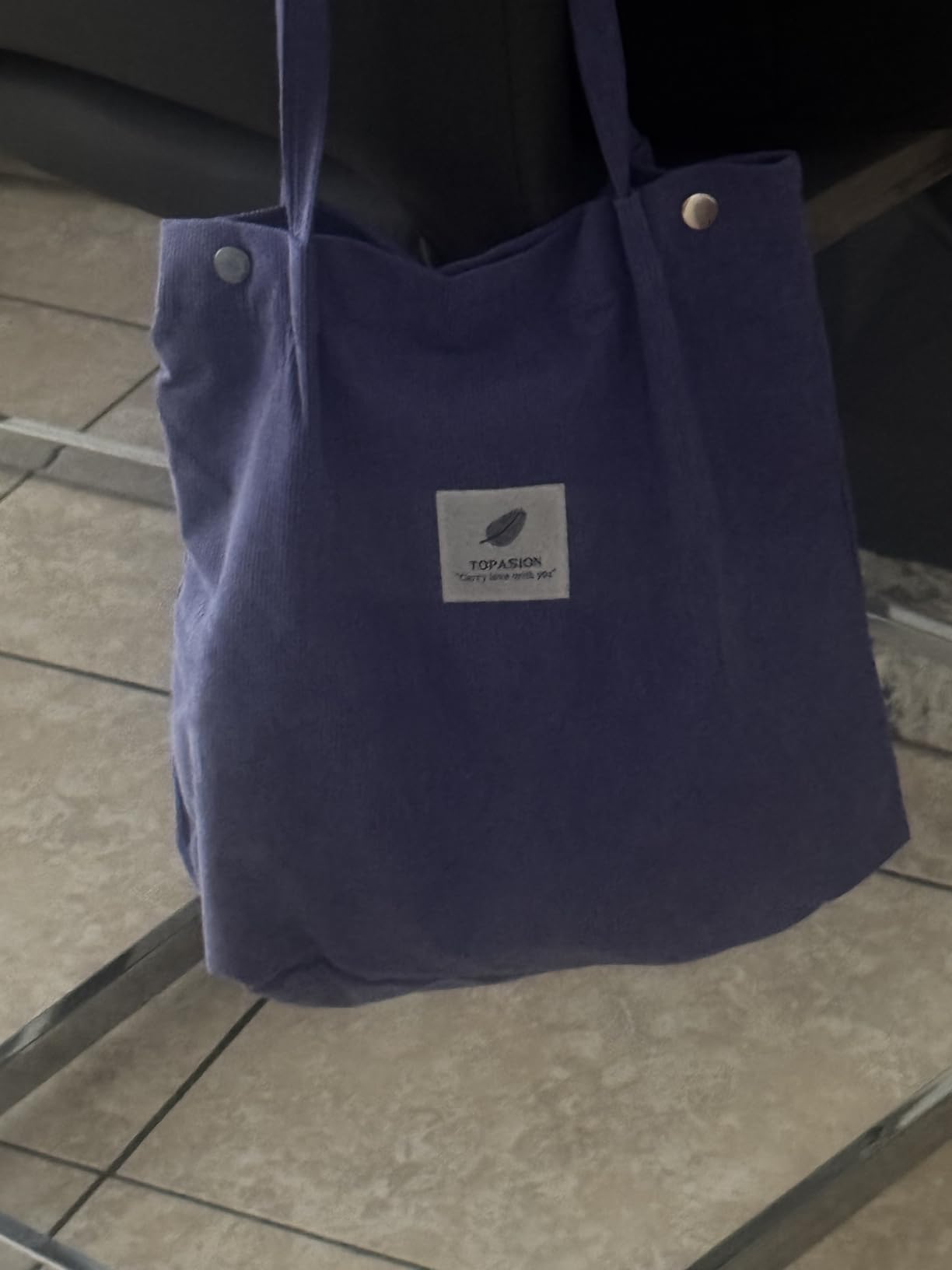 Corduroy Tote Bag Cute Tote Bags for Women Shoulder Bag with Inner Pocket for Work Beach Travel and Shopping Grocery customer photo 2