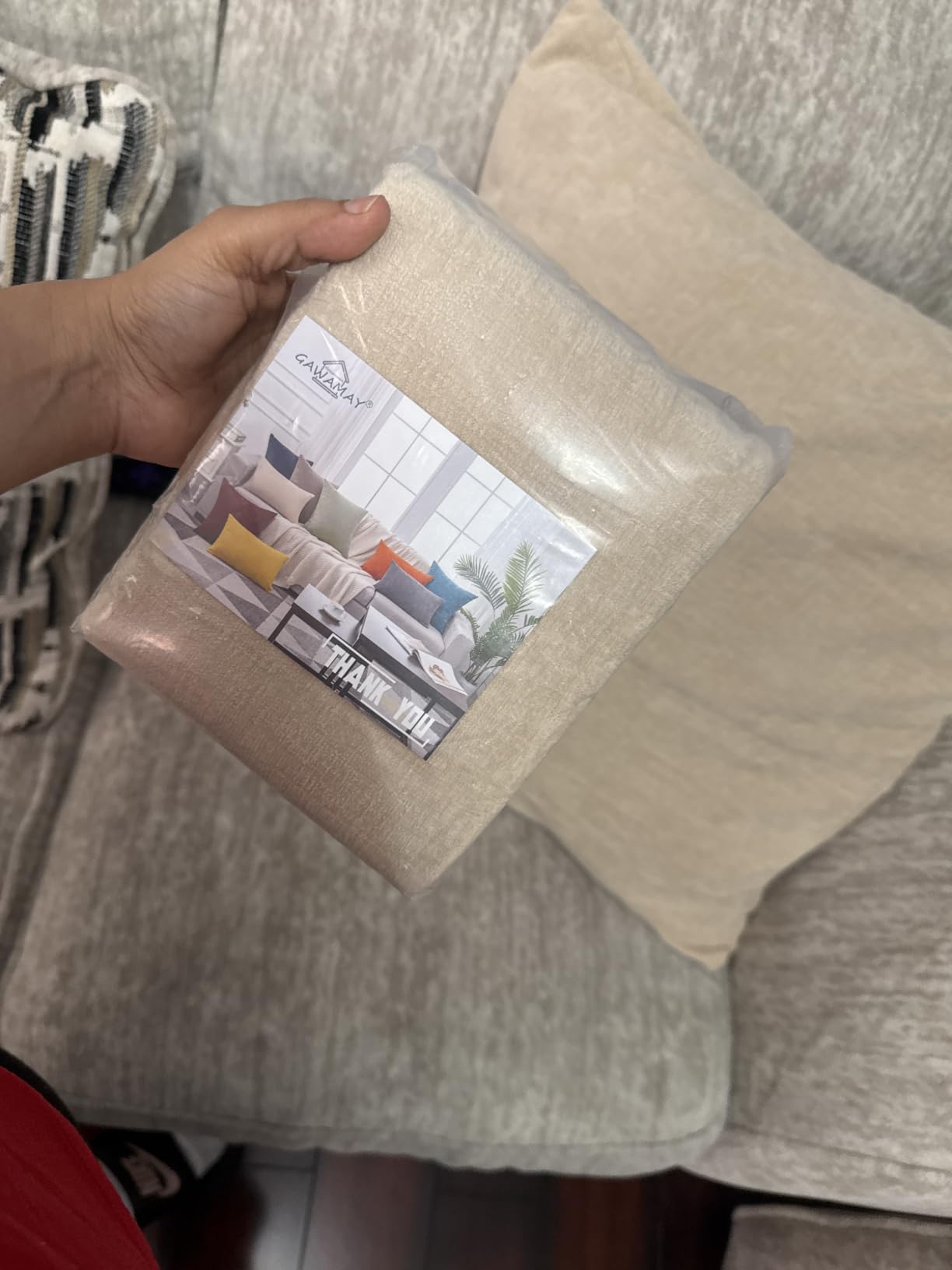 GAWAMAY Decorative Square Throw Pillow Covers 18