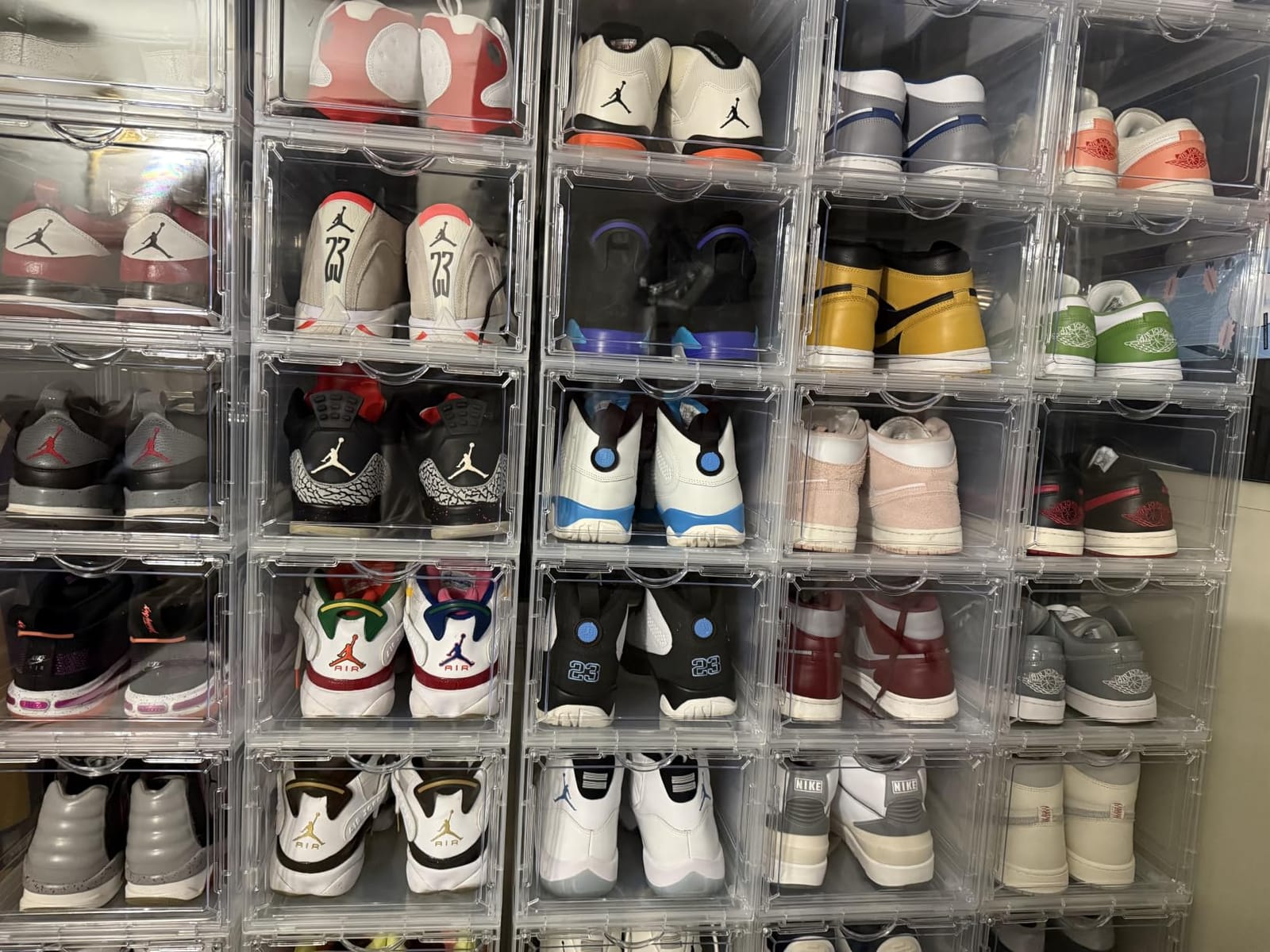 Clemate Upgraded X-Large Shoe Organizer,Shoe Storage Organizer,12 Pack,Shoe Box Clear Plastic Stackable,Drop Front Shoe Box with Clear Door, Shoe Containers For Sneaker Display,Fit up to US Size12 customer photo 1