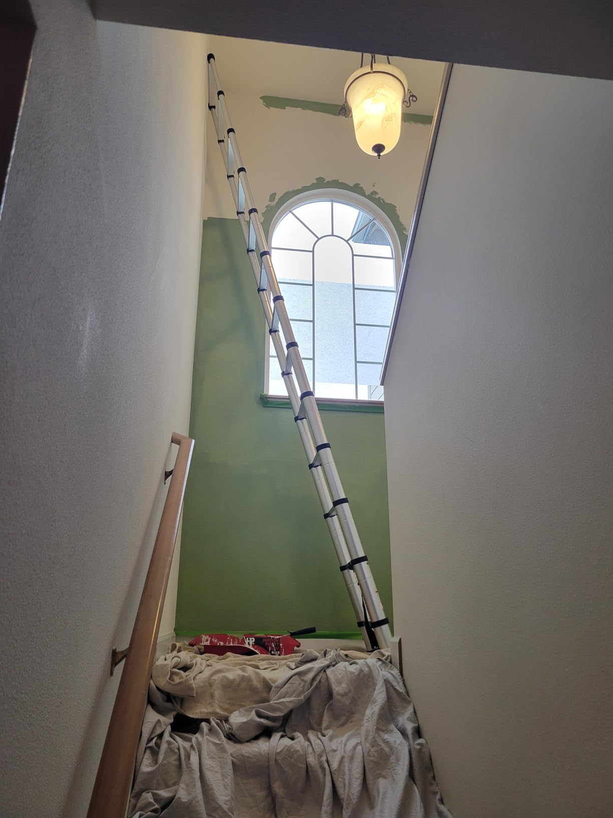 Soctone Telescoping Ladder, Stabilizers, Slow Down Design(12.5FT Button) | Portable Telescopic RV Ladder for Outdoor Camper Trips Motorhome with Tool Platform customer photo 2