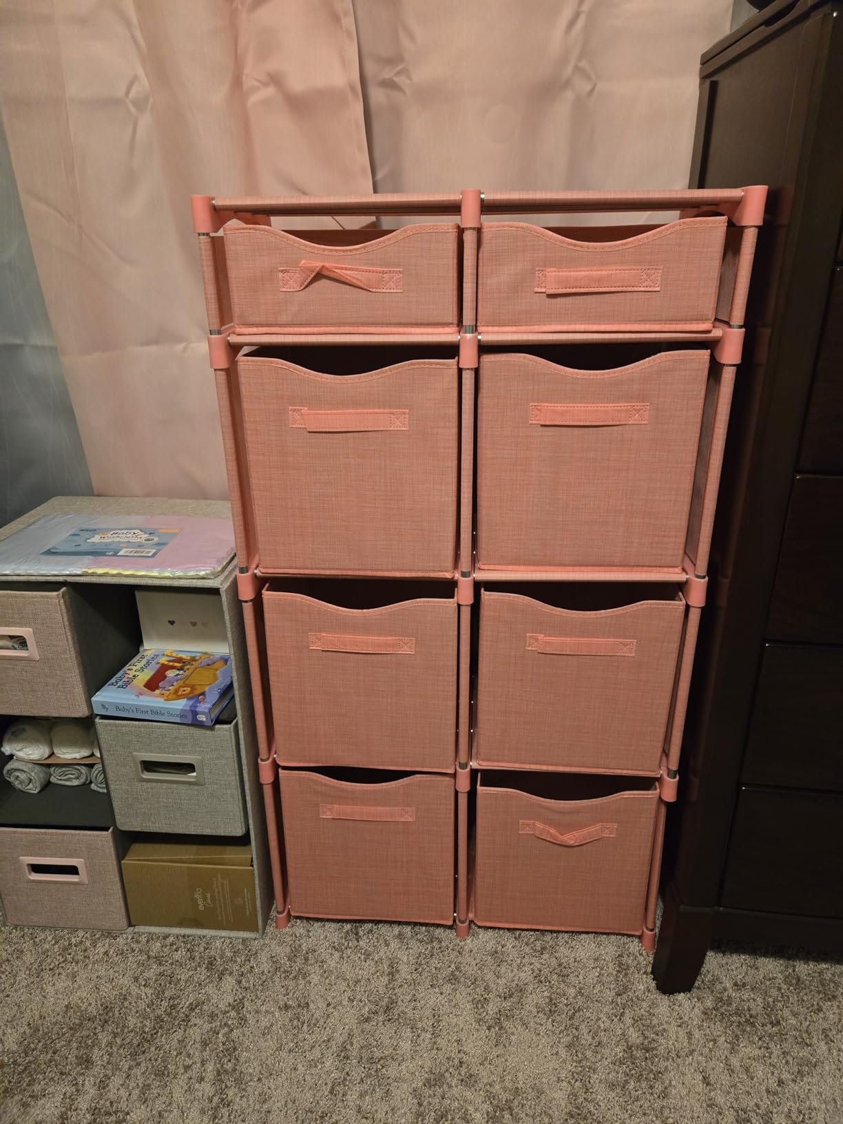 Cube Storage Organizer with Storage Bins Included - The Perfect Closet Organizers and Storage Solution. Includes 9 Storage Cubes, Great For Toy Storage, Closet Storage, Clothes Storage (Grey) customer photo 1