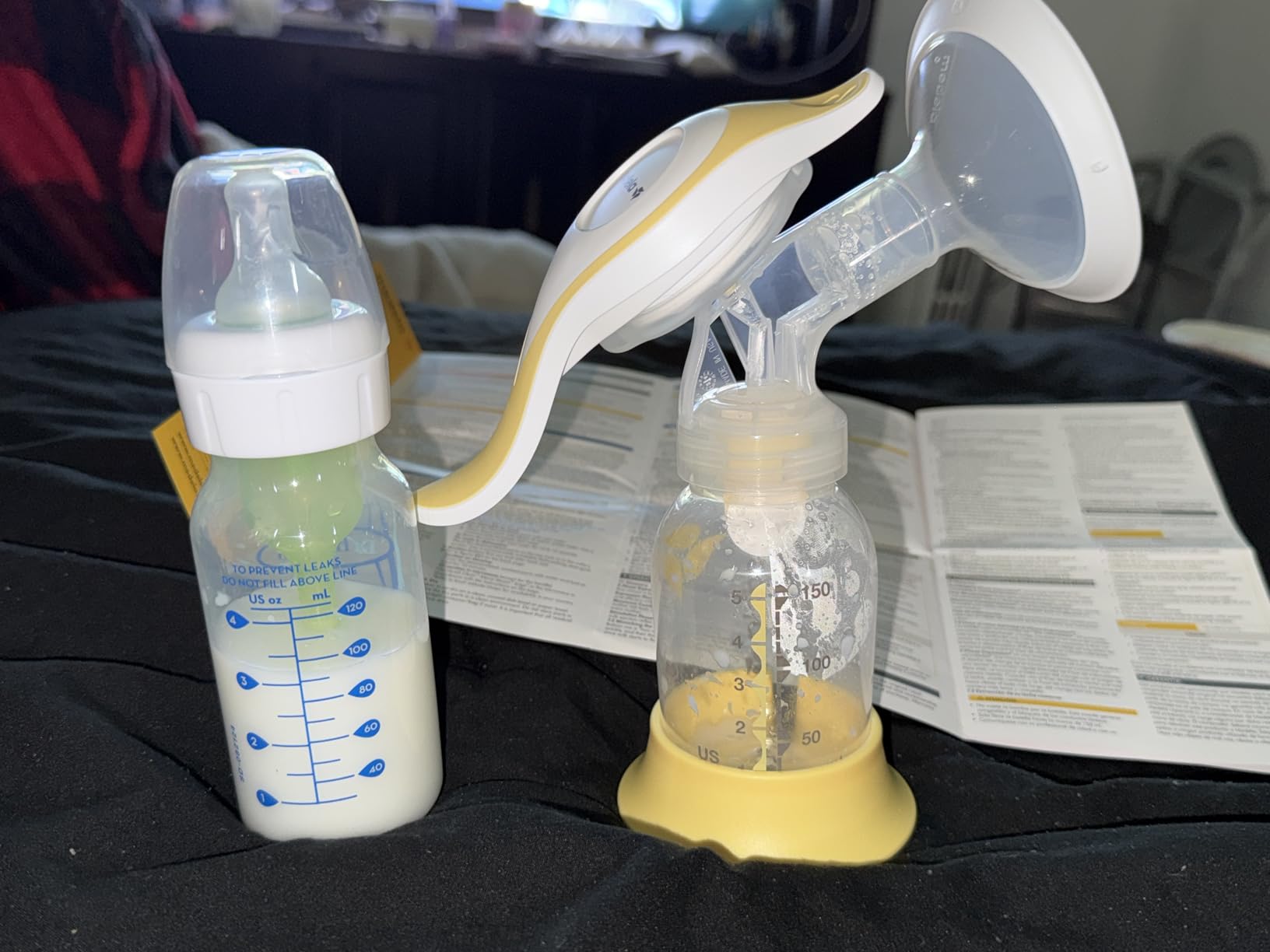 Medela Harmony Manual Breast Pump & Silicone Milk Collector Set, On-the-Go | Saves Every Drop, Lightweight, Soft Comfort, 2-Phase Expression, 5 oz Bottle, Breastmilk Silicone Collector, BPA-Free customer photo 1