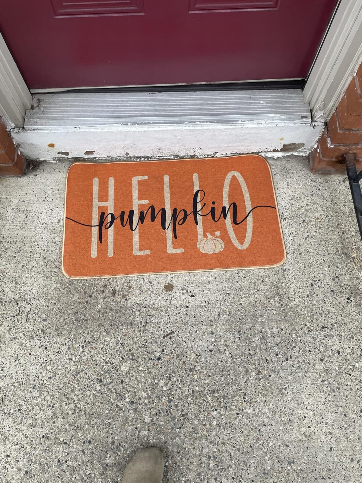 Red Merry Christmas Welcome Decorative Doormat, Winter Seasonal Door Mat Christmas Holiday Low-Profile Floor Switch Mat for Indoor Outdoor 17 x 29 Inch customer photo 1