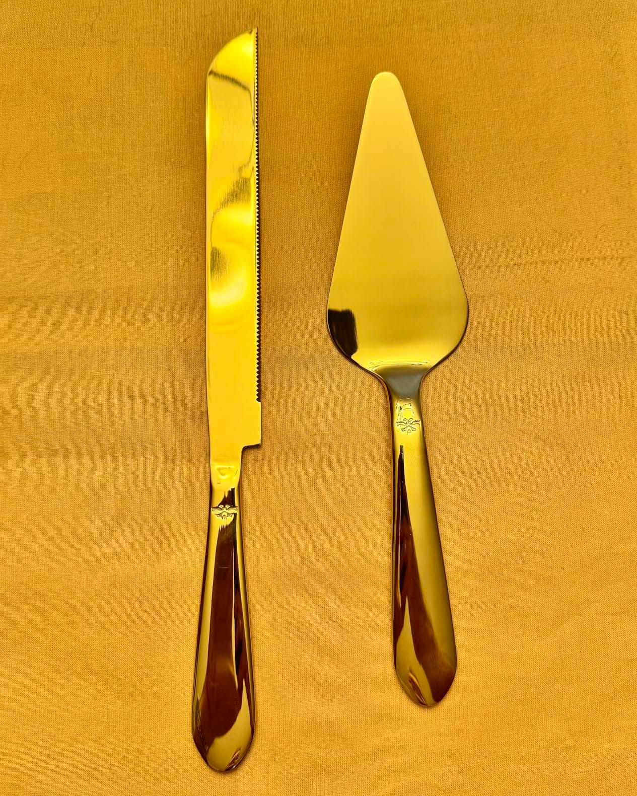 Eisinly Wedding Cake Cutting Set, Cake Knife and Server Set, 2Pcs Silver customer photo 1
