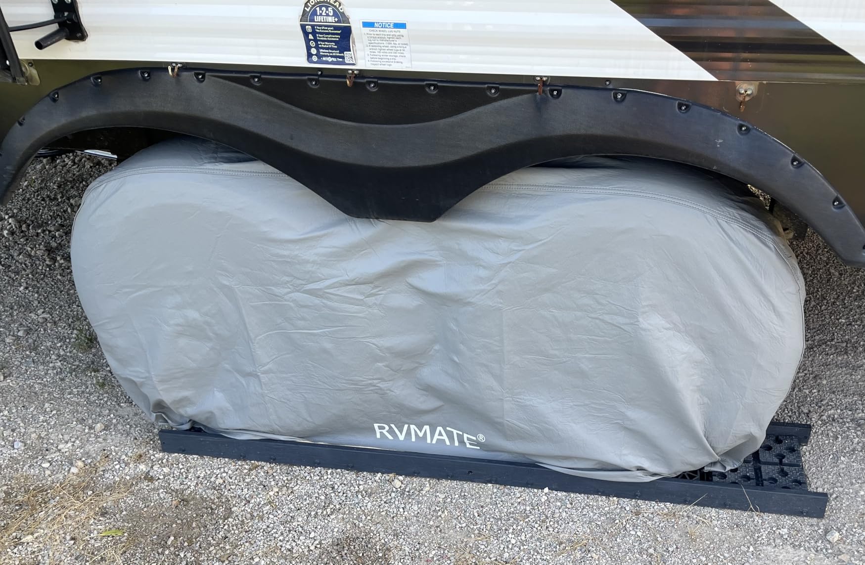 RVMATE RV Tire Covers, Dual Axle Wheel Cover, 2 Pack, Fit 27