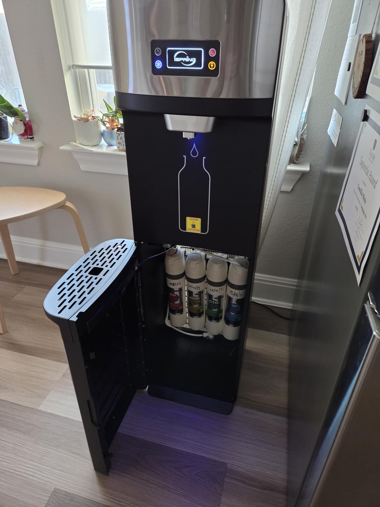 iSpring Bottleless Water Dispenser with Built-in 4-Stage Filtration, Hot/Cold/Room Temp, Self Cleaning, Stainless Steel, Model: DS4S customer photo 1