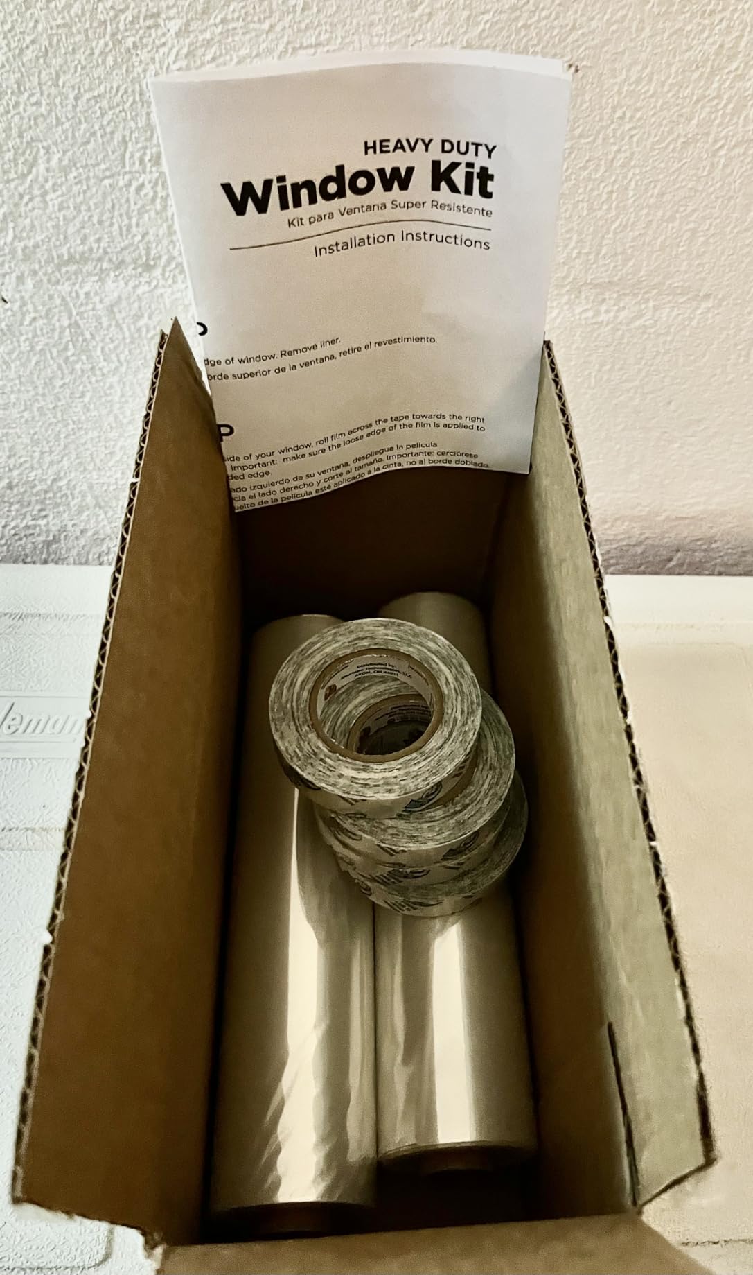 Duck MAX Strength Window Insulation Kit, Winter Window Seal Kit Fits up to 10 Windows, Heavy Duty Shrink Film Cuts to Size for Easy Indoor Installation, Window Tape Included,62 In. x 420 In., Clear customer photo 1