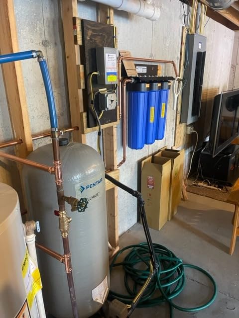 iSpring Ultimate Whole House Water Filter w/Auto-Flush Sediment Filter | Reduces Scale, Lead, Chlorine, Corrosion, Mercury, Sediments, H2S, 1