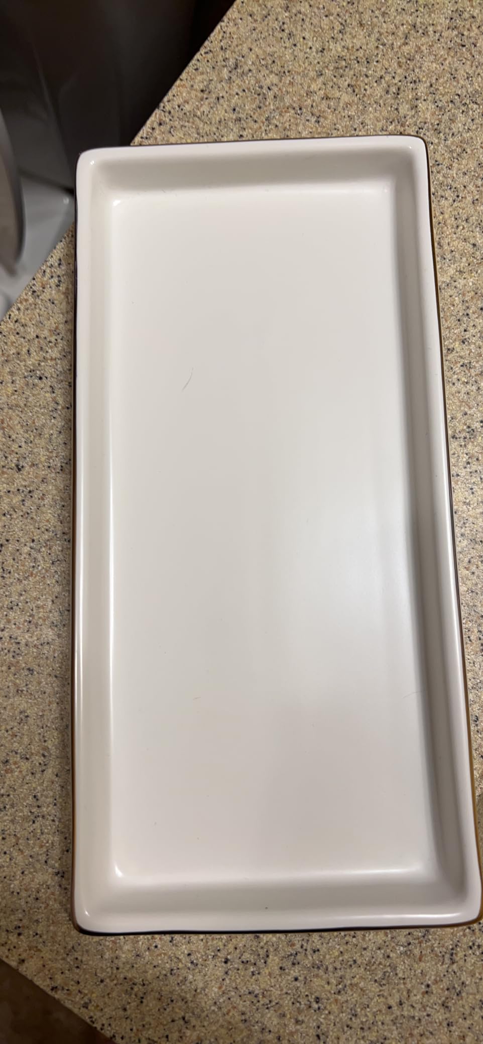 10 x 5 Ceramic Bathroom Tray for Countertop, Decorative Vanity Tray for Dresser Tops, Small Rectangular Trays for Perfume, Candle, Jewelry, Cosmetics (Green) customer photo 2