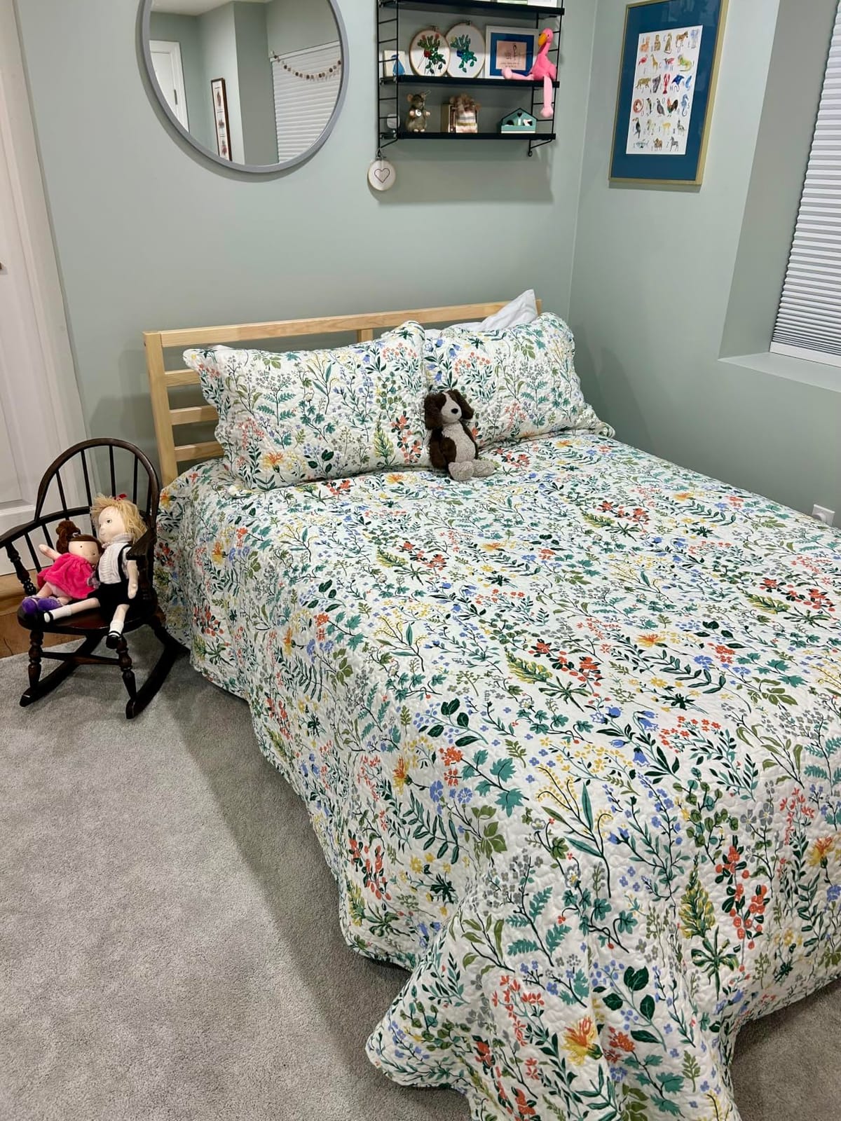 Travan 3-Piece Quilt Set Quilted Bedspread Lightweight Coverlet Set Garden Style Floral Printed Oversized Quilted Bedding Set with Shams for All Season, Exquisite, Queen Size customer photo 2