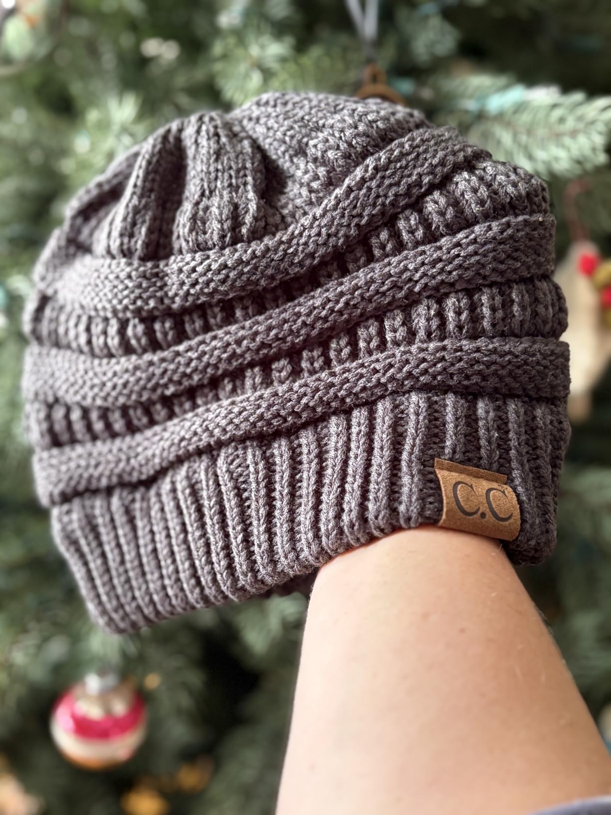 C.C Trendy Warm Chunky Soft Stretch Cable Knit Beanie customer photo 1