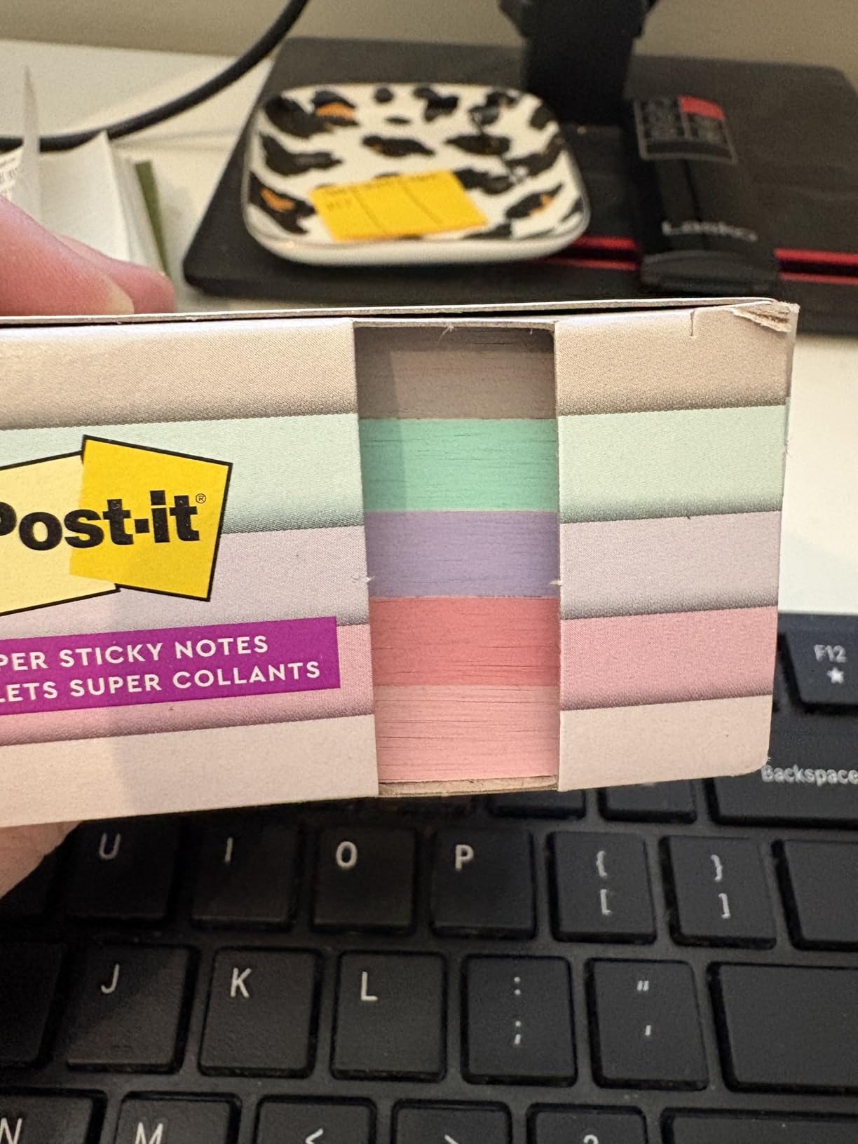Post-it 100% Recycled Super Sticky Notes, 3 x 3 in, Pastels, 5 Pads customer photo 1