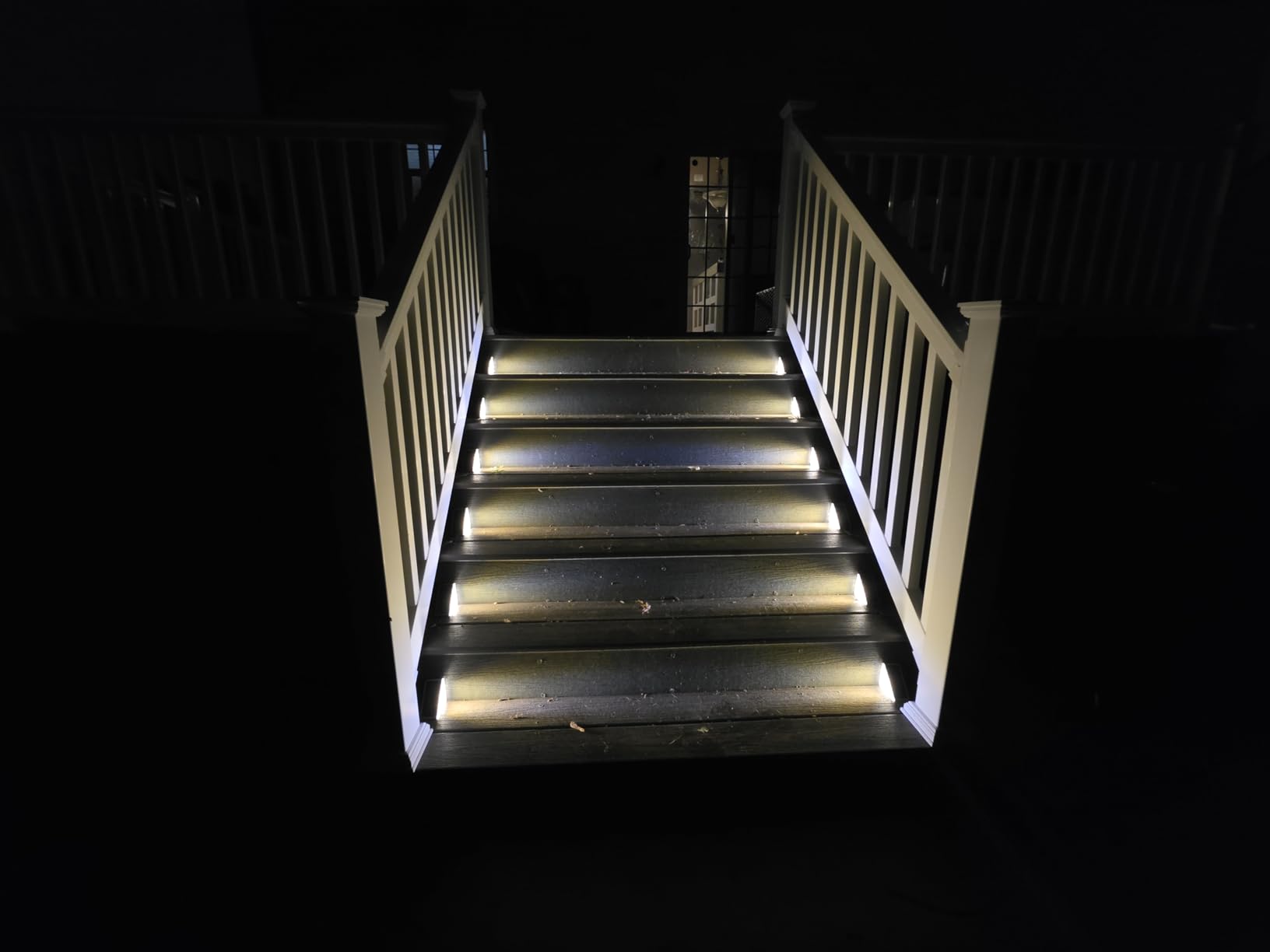 Solar Step Lights,6 Pack Warm White Solar Stair Lights Outdoor Waterproof IP67 Auto On Off,Solar Lights for Steps,Stair,Patio,Yard,Porch,Front Door,Sidewalk,Deck Decor customer photo 2