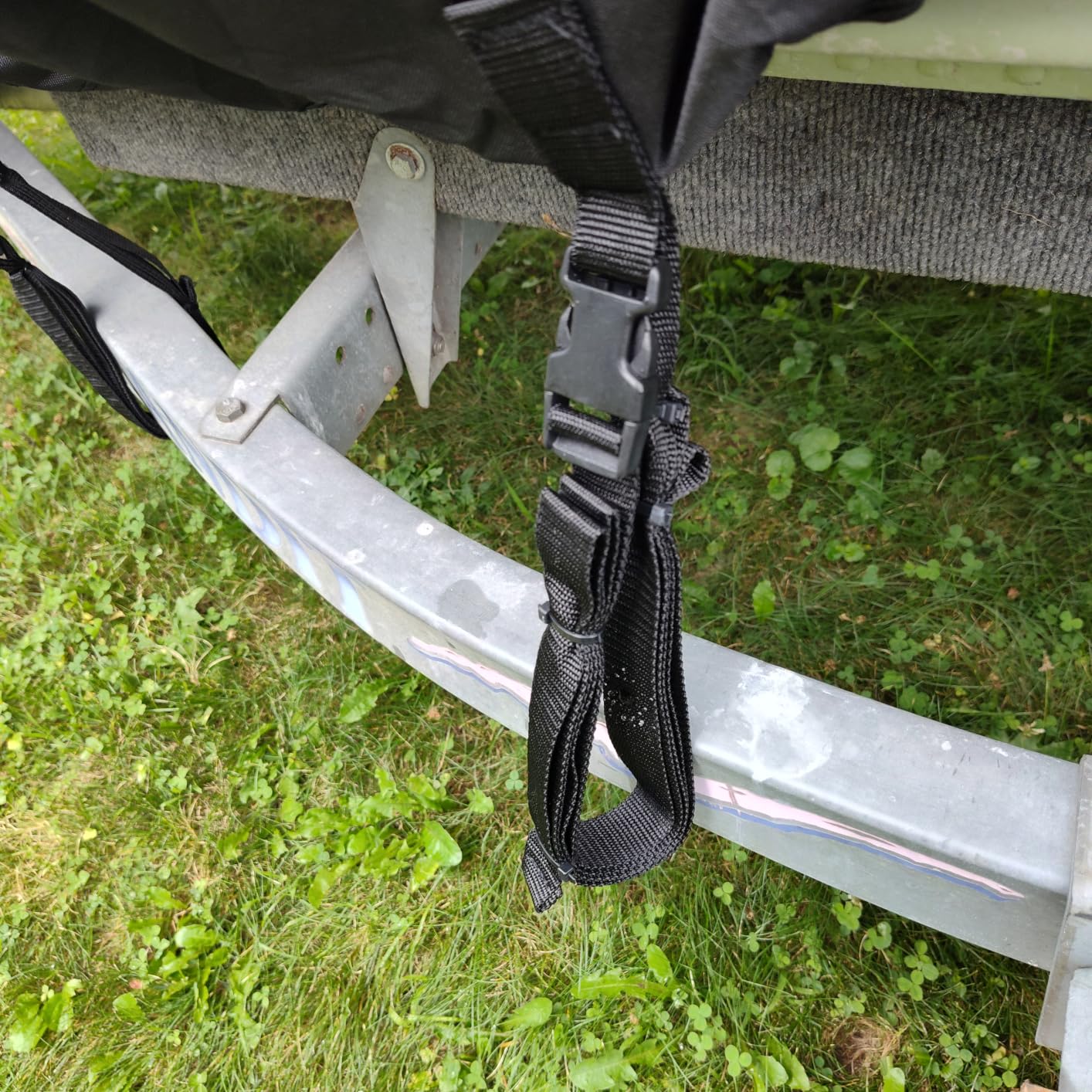 Heavy Duty 5 Layers 1200D Jon Boat Cover 12ft - 14 ft with Motor Cover | 100% Waterproof Trailerable Jon Boat Covers 14-16 Foot with 9+4 Pcs Windproof Straps customer photo 1
