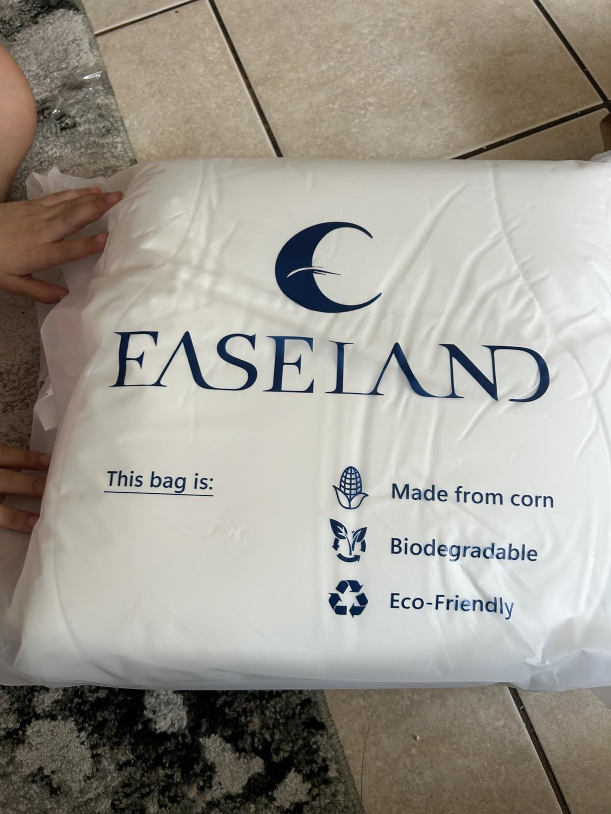 EASELAND Cooling Comforter Queen, Upgraded Double-Sided Q-MAX 0.45+ | Cooling Blanket for Hot Sleepers & Night Sweats, Breathable & Lightweight Summer Comforter, Gray, 90x90 customer photo 1