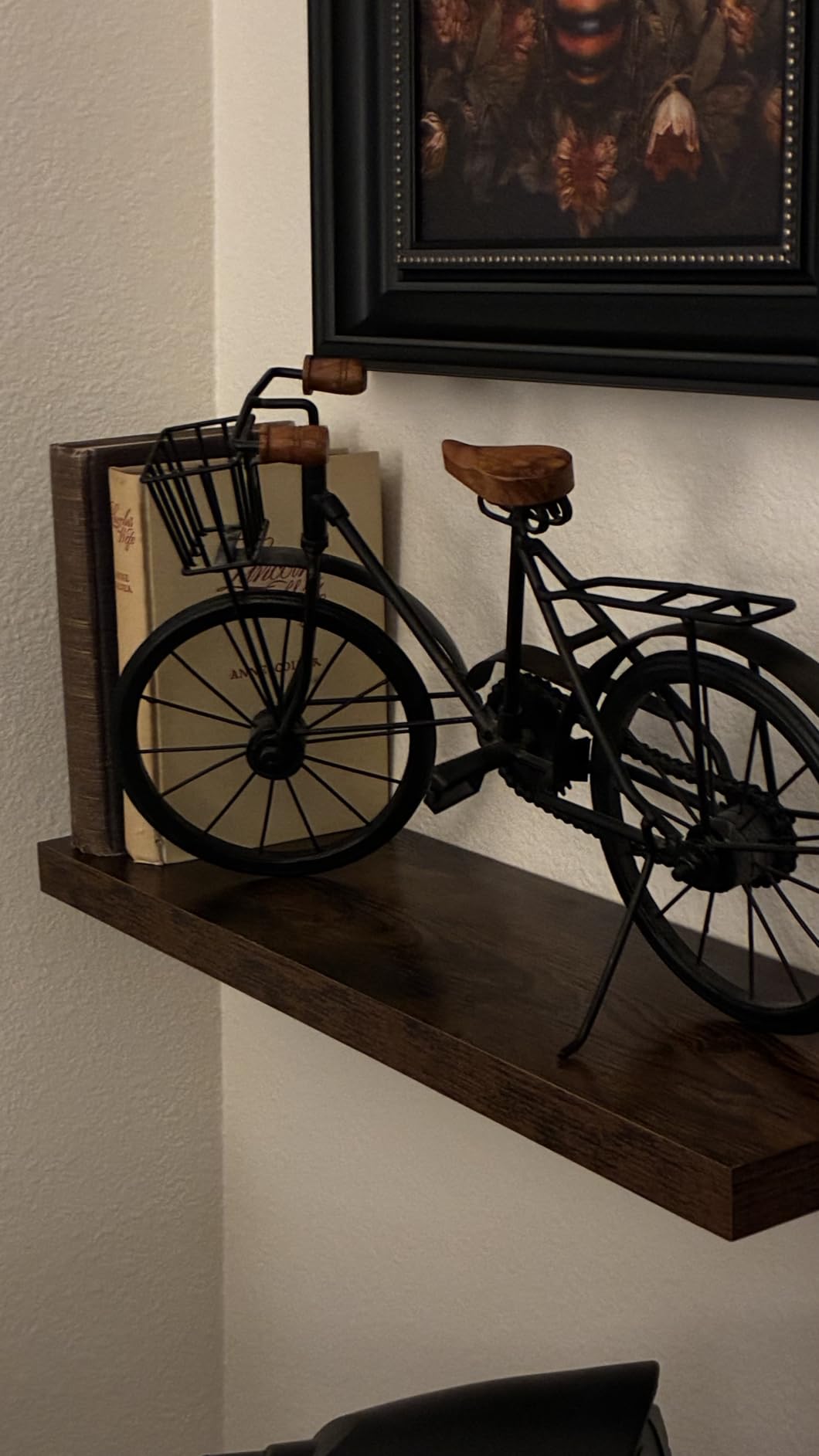 BAYKA Black Floating Shelves 15.7in, Set of 3, Wall Mount Rustic Wood Shelf customer photo 1