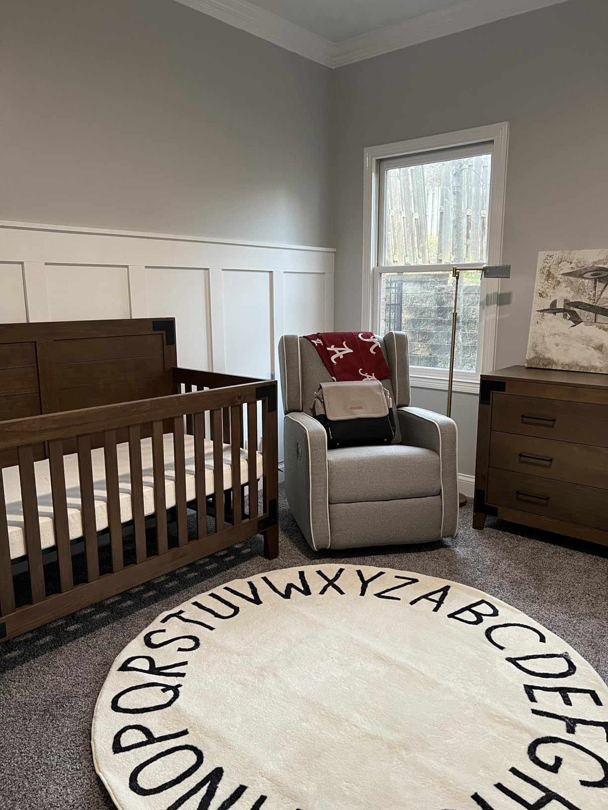 Child Craft Lucas Design 4-in-1 Convertible Baby Crib Nursery Furniture Set, Baby Bed and 3 Drawer Dresser, for Babies, Toddlers and Kids Bedroom (2 Piece - Dusty Heather) customer photo 1