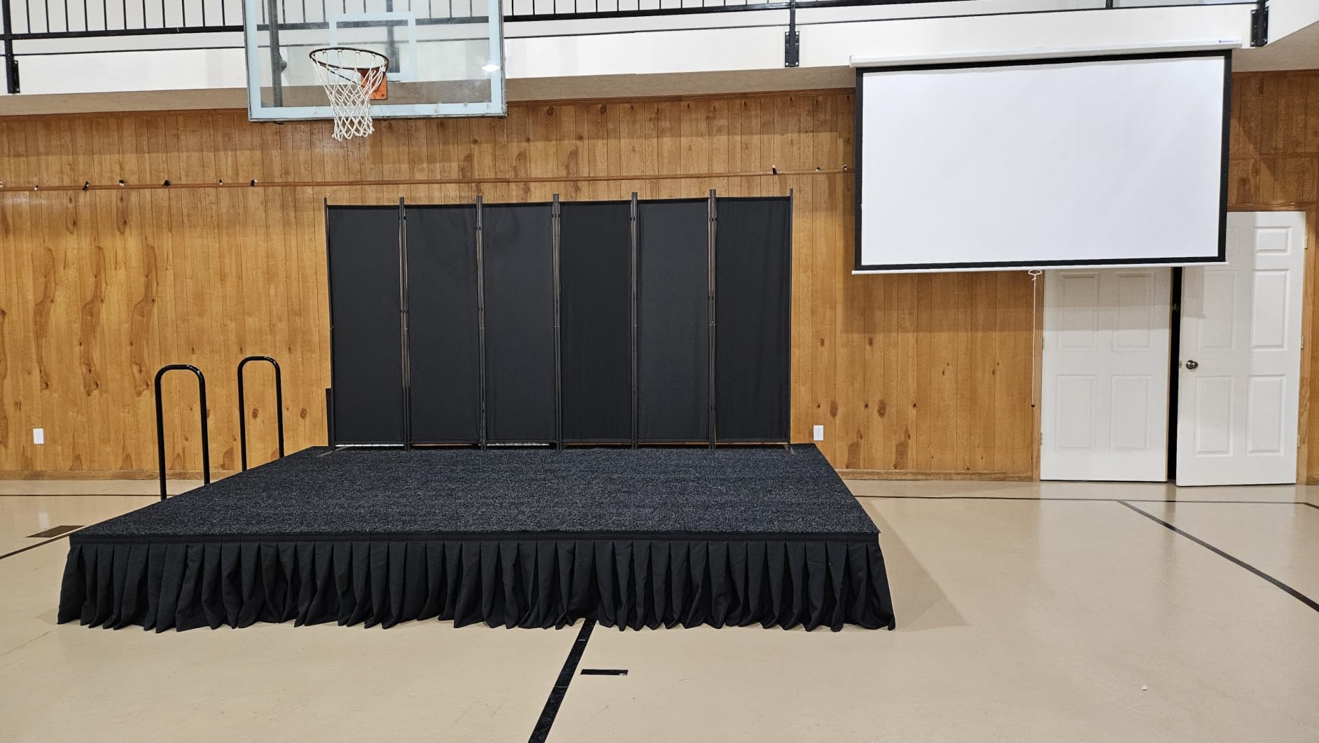 Room Divider 4 Panel-88''Wide,6FT Room Dividers and Folding Privacy Screens | Wider Metal Base & Non-wobbly, Fabric Divider Panel for Room Partition,Portable Wall Divider Screen for Bedroom,Office,Studio customer photo 2