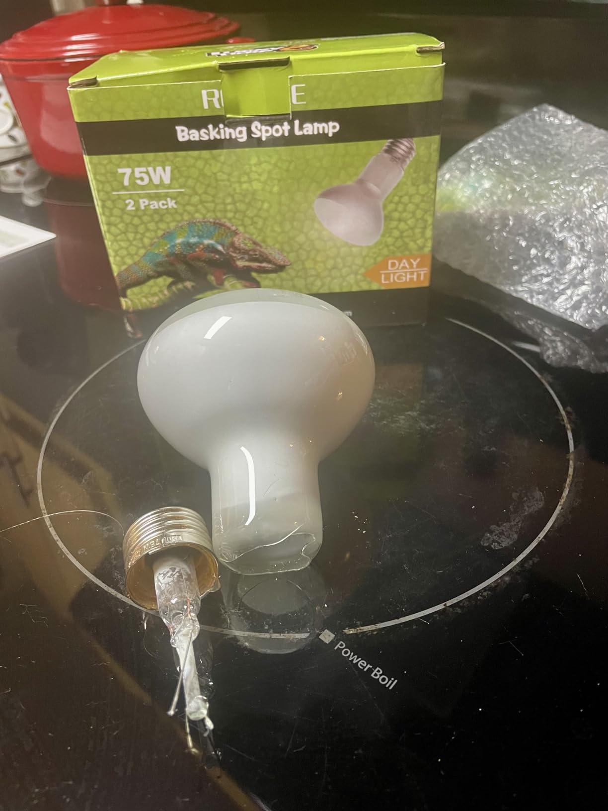 LUCKY HERP Reptile Heat Lamp Bulbs 100W, UVA Daylight Basking Bulbs 2 Pack customer photo 1