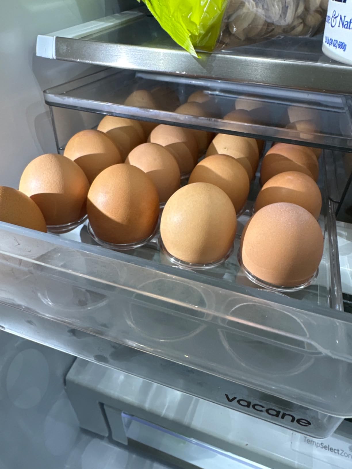 vacane 24 Capacity Egg Holder for Refrigerator Organizer Bins, BPA Free Egg Storage Container with Non-Slip Pads, Space-Saving Egg Tray for Fridge Drawer customer photo 2