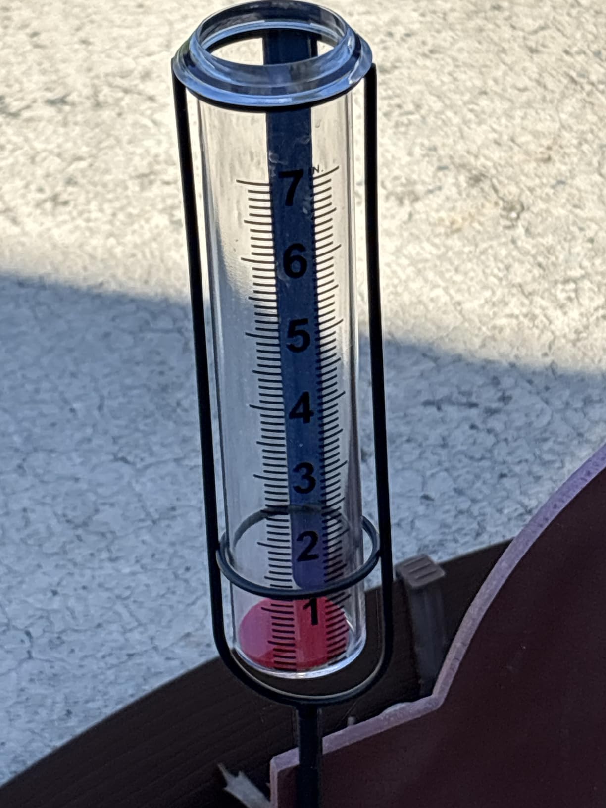 JMBay Rain Gauge Outdoor, Accurate rain gauges Outdoors Best Rated, Tall rain Gauge for Yard with Stake, Decorative rain Measure Gauge for Garden, Deck, Lawn with red Floating Buoy, Adjustable Height customer photo 2