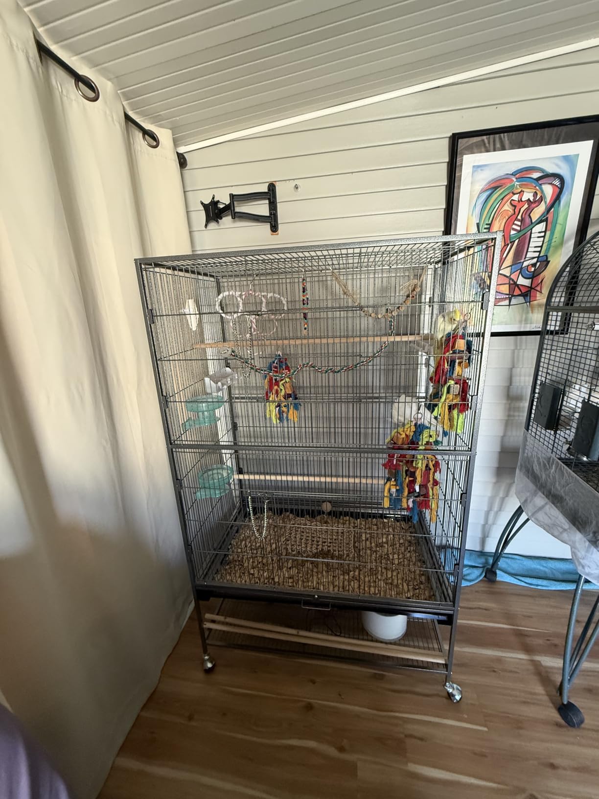Yaheetech 60.5inch Extra Large Bird Cage Metal Parrot Cage Flight Cage for Cockatiels African Grey Quaker Green Cheek Sun Conure Medium Birds Parrots customer photo 2