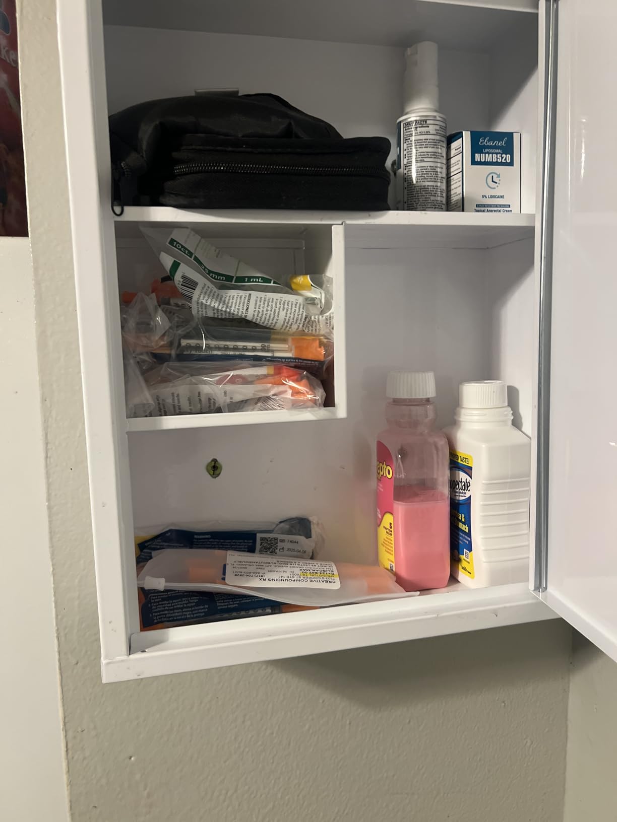 KYODOLED Locking Medicine Cabinet with Keys, Wall Mount, 15.75 Inch, White | Steel Construction, 3 Compartments, Medication & First Aid Storage, Keeps Medicines Out of Reach, Home, School & Clinic Use customer photo 2