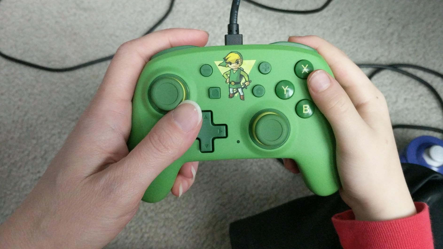 PowerA Nano Wired Controller for Nintendo Switch - Toon Link, Nintendo Switch - OLED Model, Gamepad, game controller, Compact, Smaller, Portable customer photo 1
