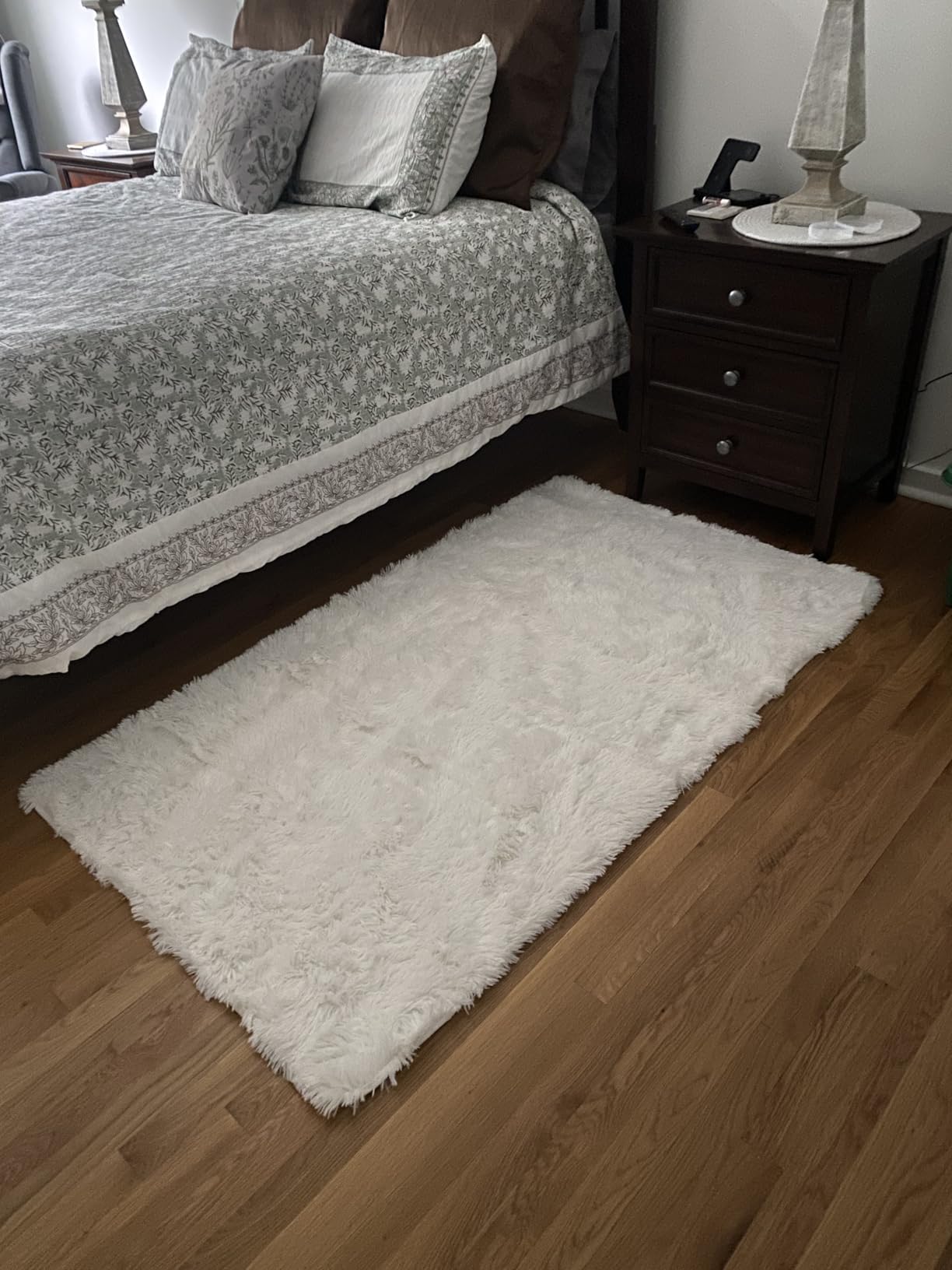 LOCHAS 4x6 Area Rugs Fluffy Living Room Carpets for Kids Bedroom, Gray | Ultra Soft Indoor Modern Shaggy Rug for Dorm Nursery Boys Girls Home Decor customer photo 1