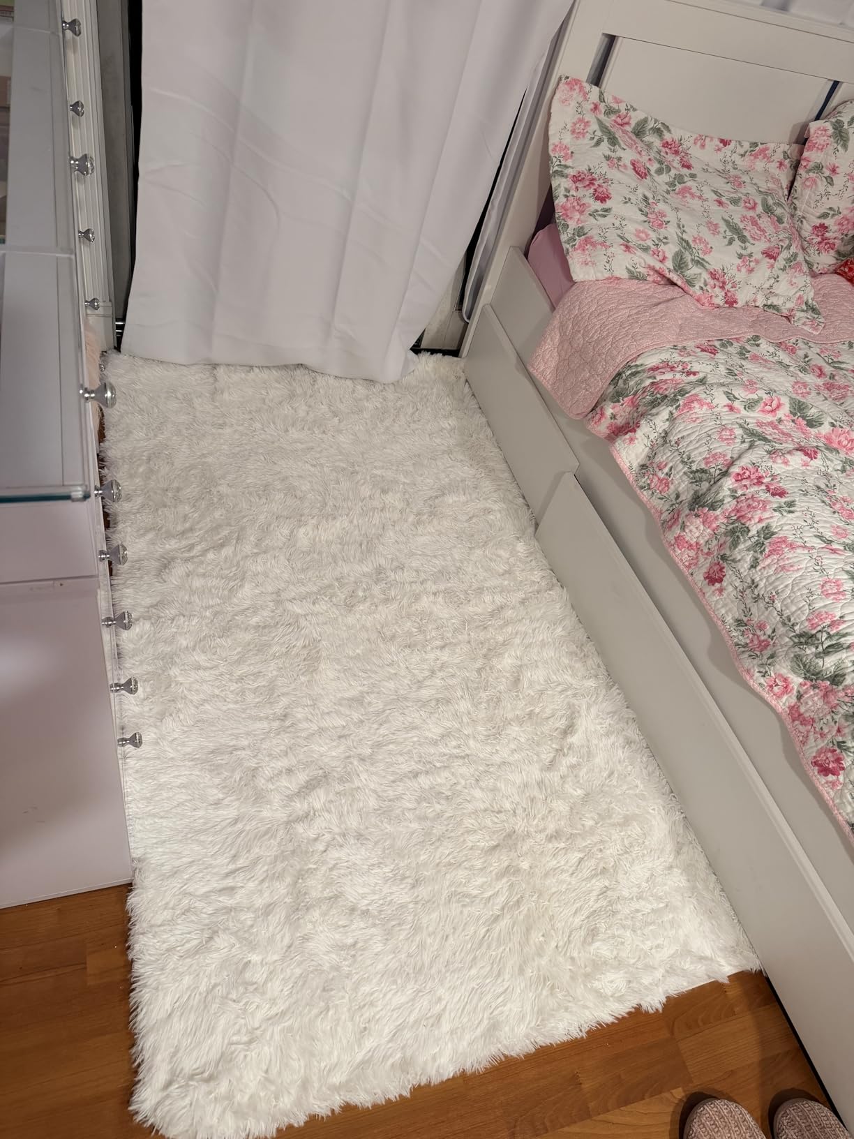 LOCHAS 4x6 Area Rugs Fluffy Living Room Carpets for Kids Bedroom, Gray | Ultra Soft Indoor Modern Shaggy Rug for Dorm Nursery Boys Girls Home Decor customer photo 2