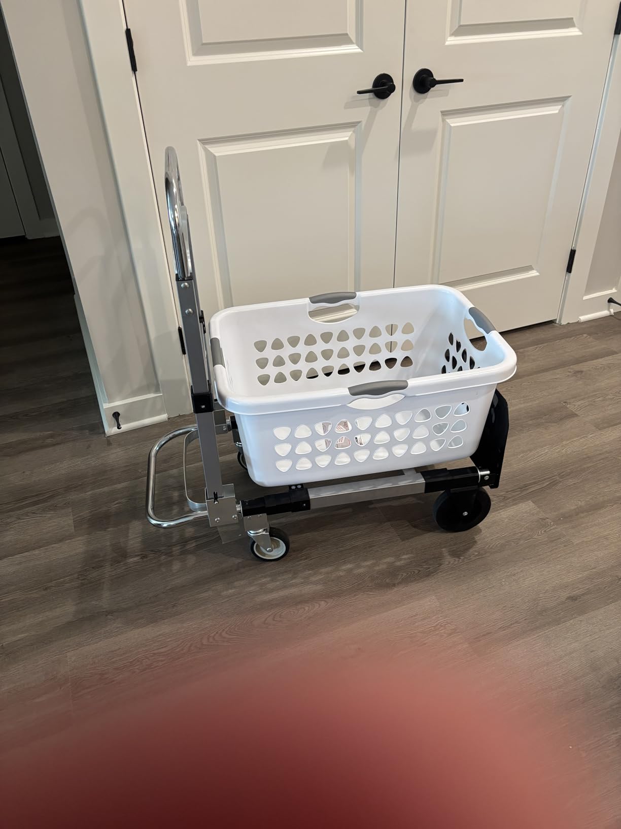 Suzhi Two Large Wheel Hand Truck Dolly Cart with Wheels Heavy Duty/with 2 Wheels / 600Lbs Load, 2 Straps for Furniture/Appliance/Carton/Warehouse/Office /10 Minutes to Install as Video customer photo 2