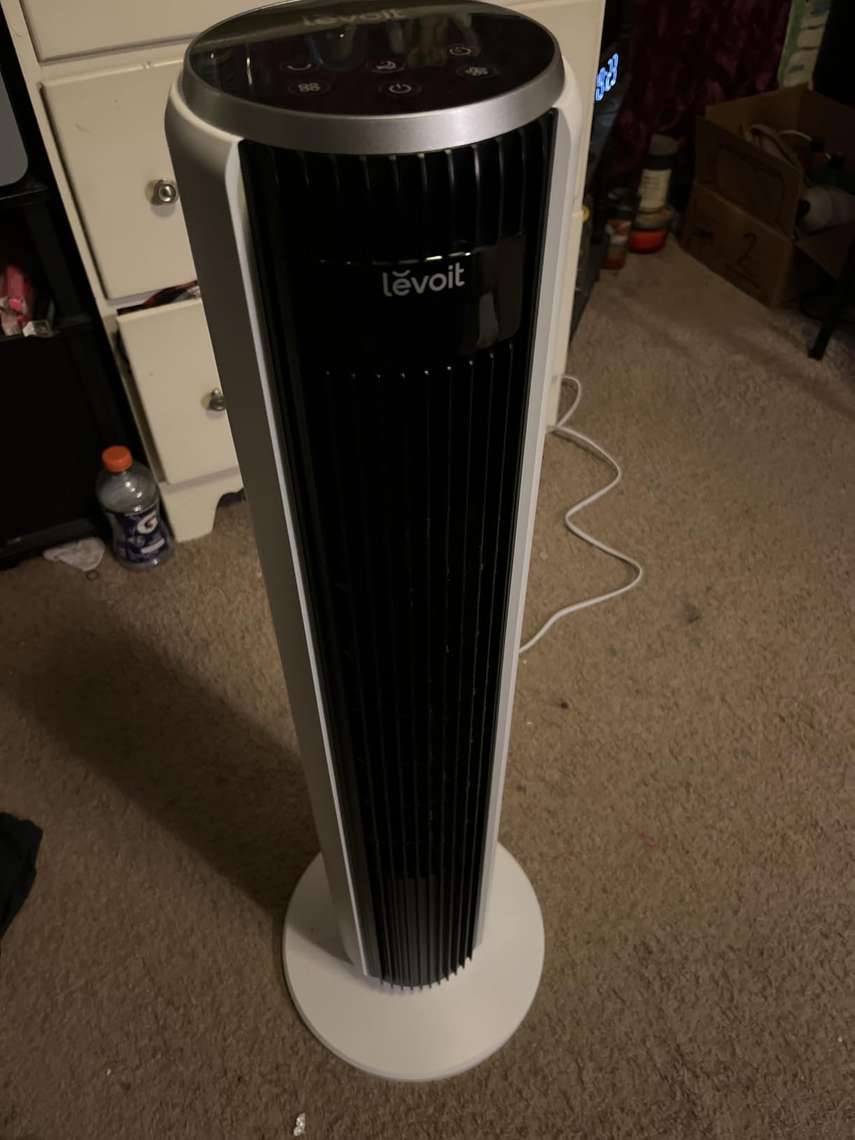 Levoit Tower Fan for Bedroom, 28ft/s Fans that Blow Cold Air, 28dB Quiet customer photo 1