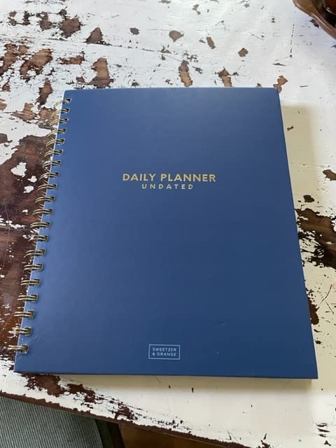 S&O Undated Daily Planner for Organization, Spiral Logbook with Hourly Schedule, Everyday Workbook Undated Diary- Routine To Do List Journal, Work Calendar Organizer Notebook, 200 Pages, 9” x 10.75” customer photo 1