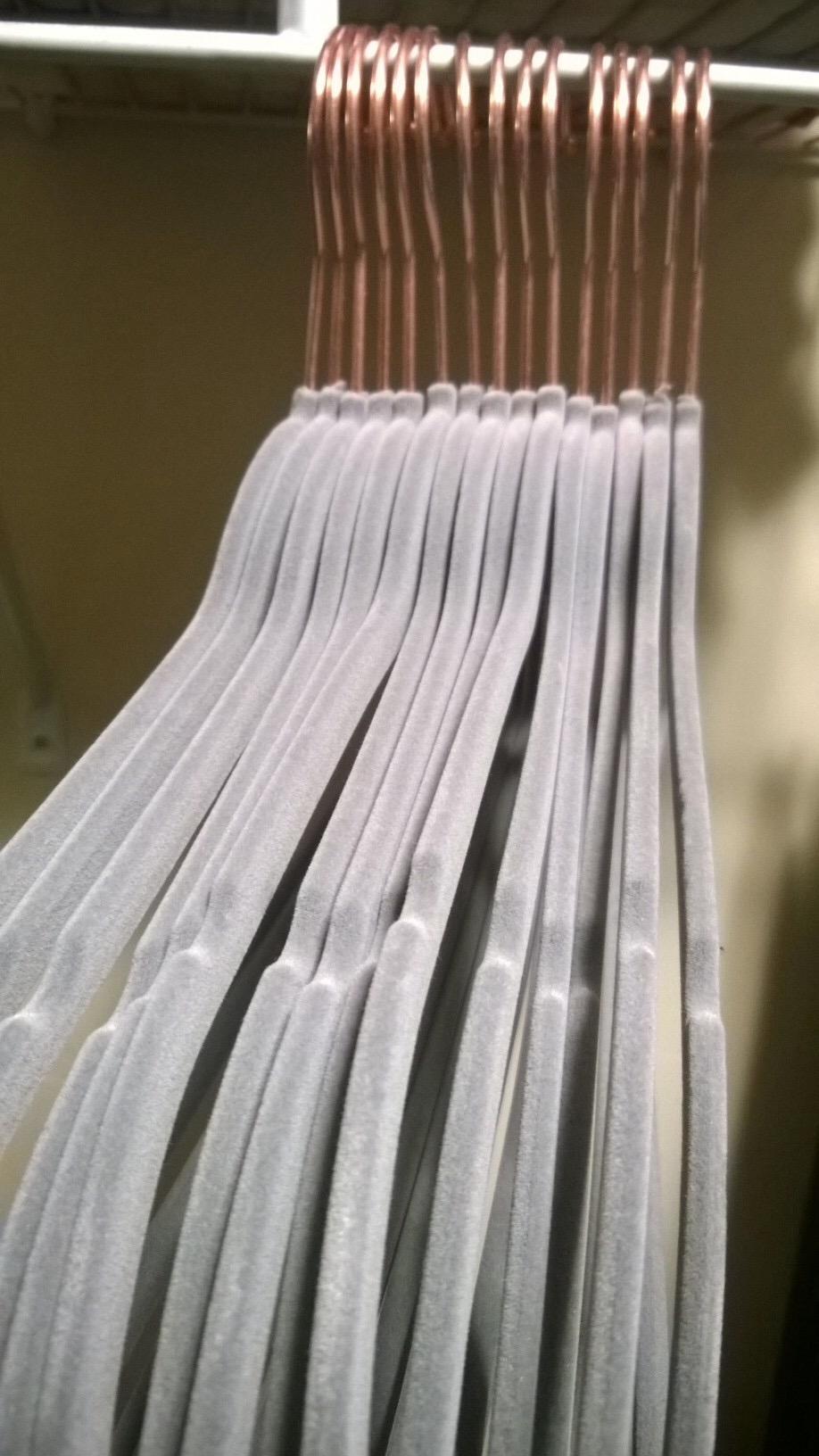 HOUSE DAY Premium Velvet Hangers 50 Pack, Non-Slip Flocked Felt Hangers customer photo 2