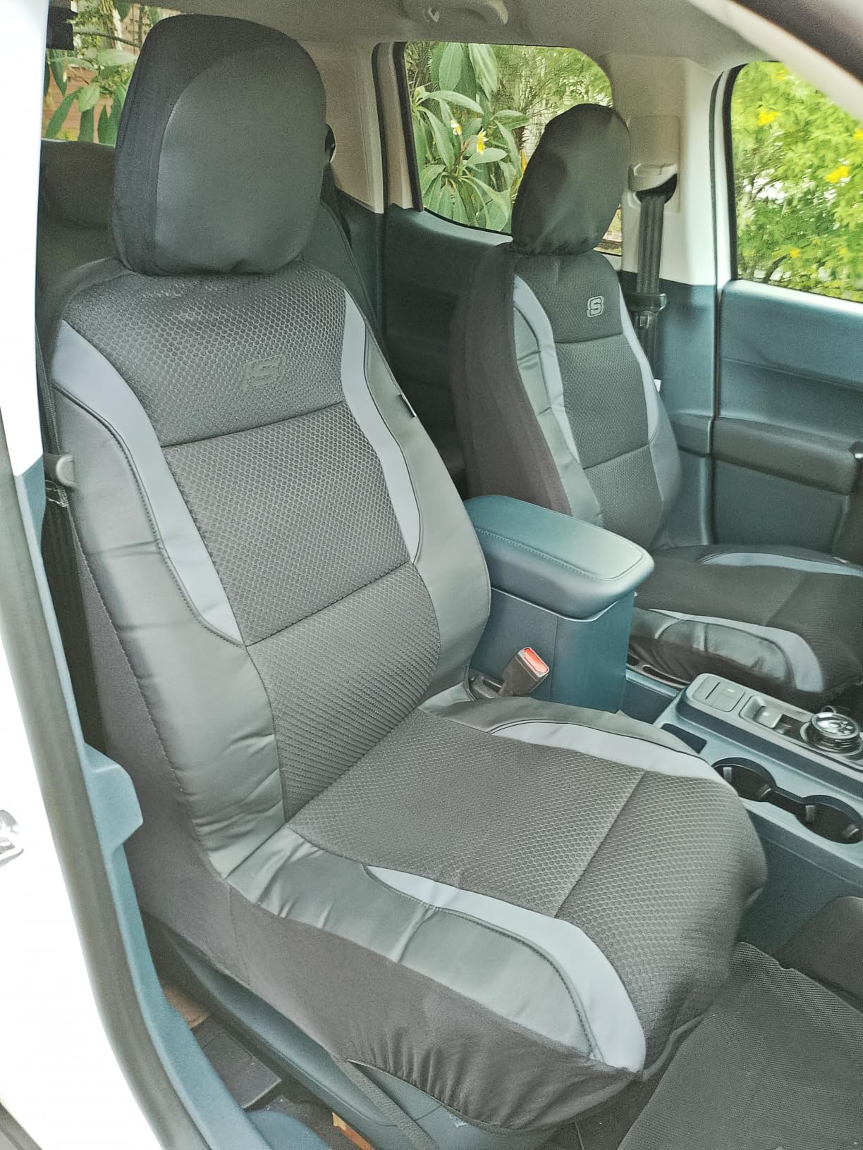 Skechers Memory Foam Seat Covers, Air Cool Mesh Thick Car Seat Covers, Car Seat Covers Front Seats Airbag Compatible, Universal Automotive Comfort for Most Cars, Vans, Trucks, SUV, Black customer photo 1