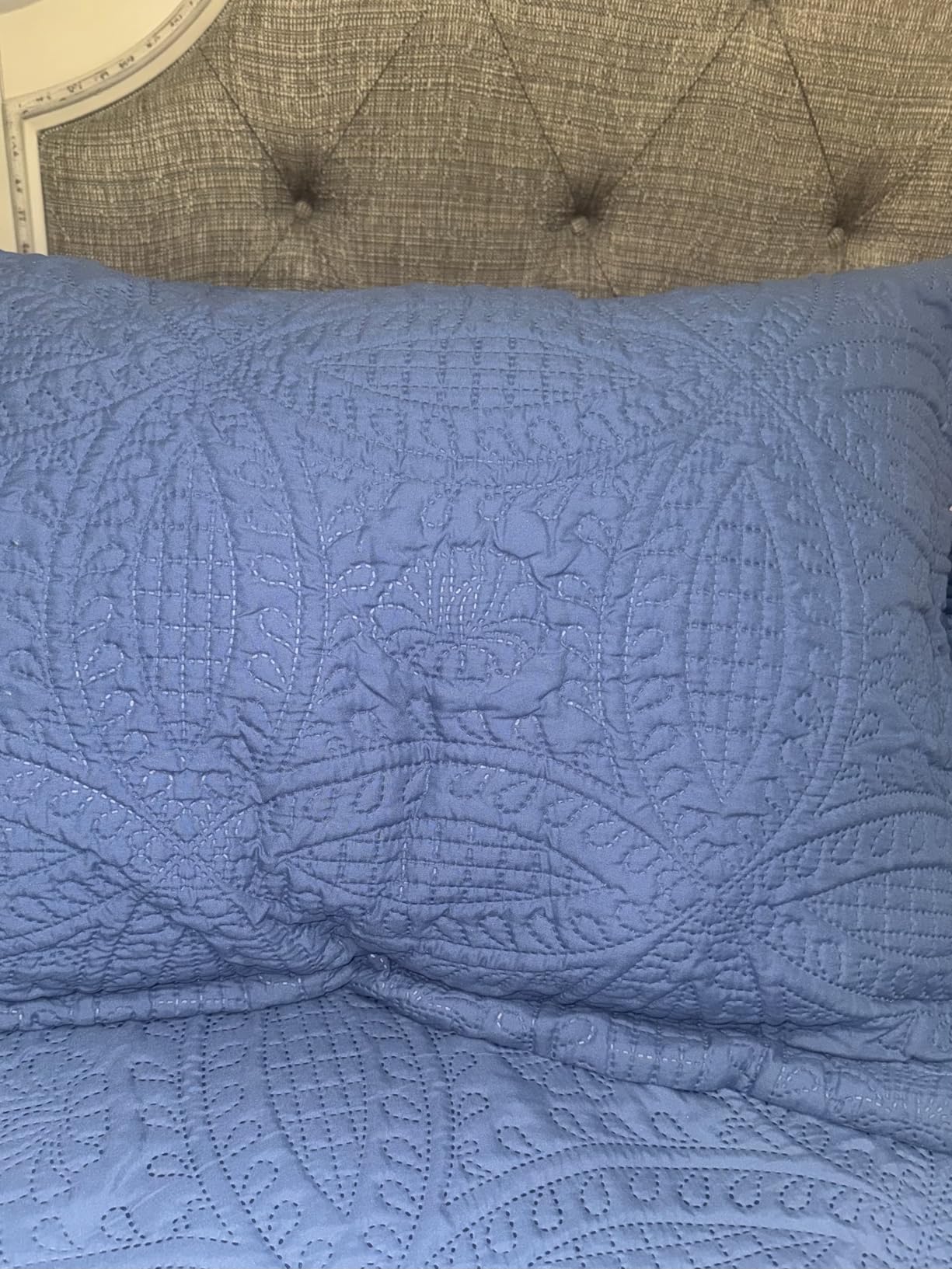 Love's cabin Quilts for Queen Bed Sage Bedspreads - Soft Bed Summer Lightweight Bedspread Comforter - Modern Style Coin Pattern Coverlet for All Season - 3 Pieces (1 Quilt, 2 Pillow Shams) customer photo 2