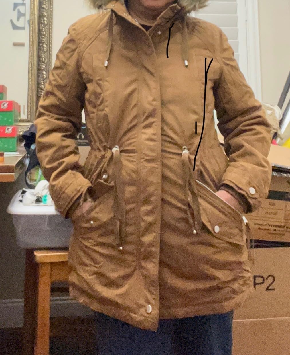 ANOTHER CHOICE Women's Waterproof Sherpa Fleece-Lined Winter Parka Coat customer photo 2