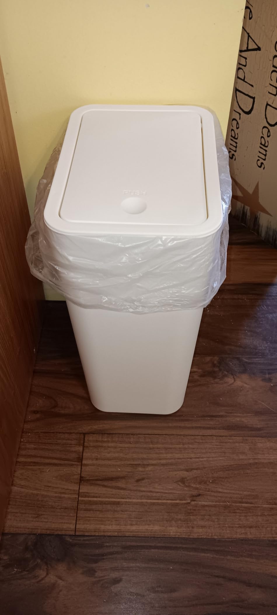 N. NETDOT 3 Pack 10 Liter Small Trash Can with lid, 2.6 Gallon,Garbage Can Slim Trash Bin Waste Basket for Bathroom,Kitchen,Bedroom,Living Room,Office,Laundry - Black customer photo 2