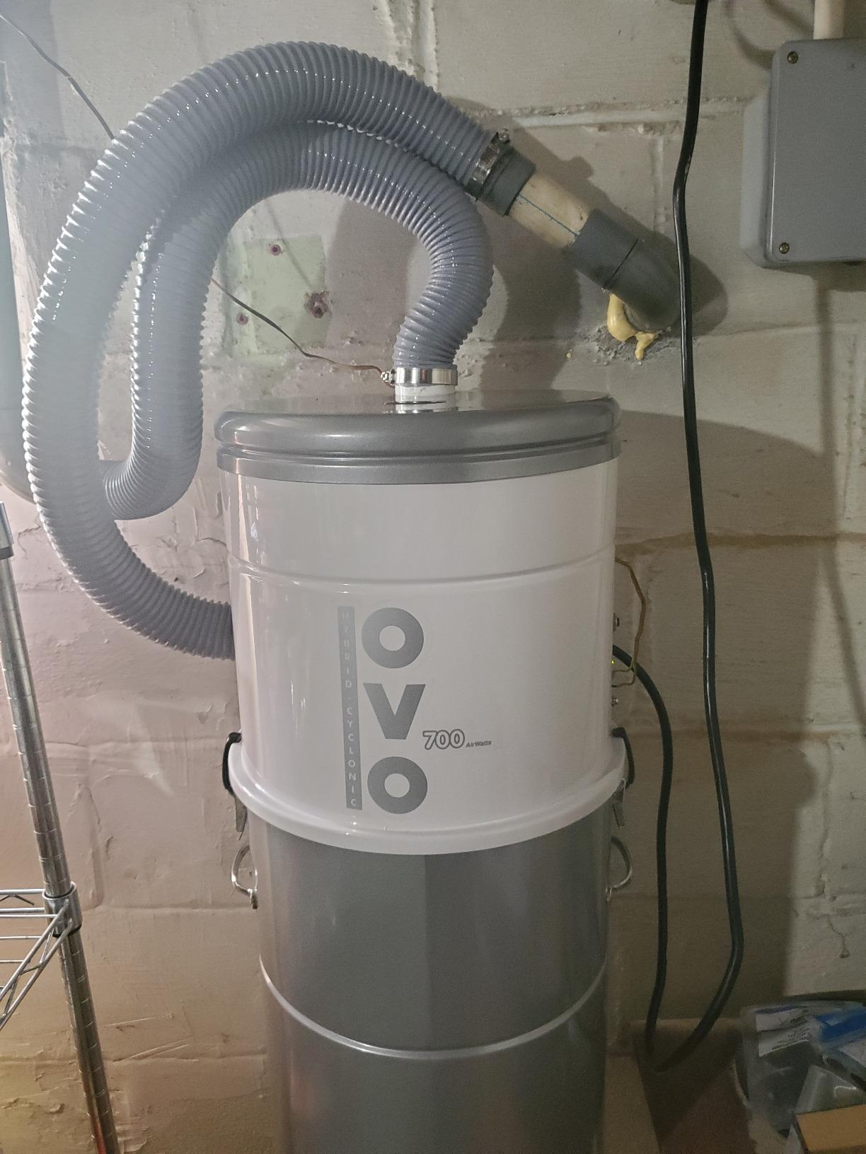 OVO 700 Airwatts Heavy Duty Powerful Central Vacuum System, Hybrid Filtration (with or Without Disposable Bags) 35L or 9.25Gal Bottom Load Dust Bin customer photo 1