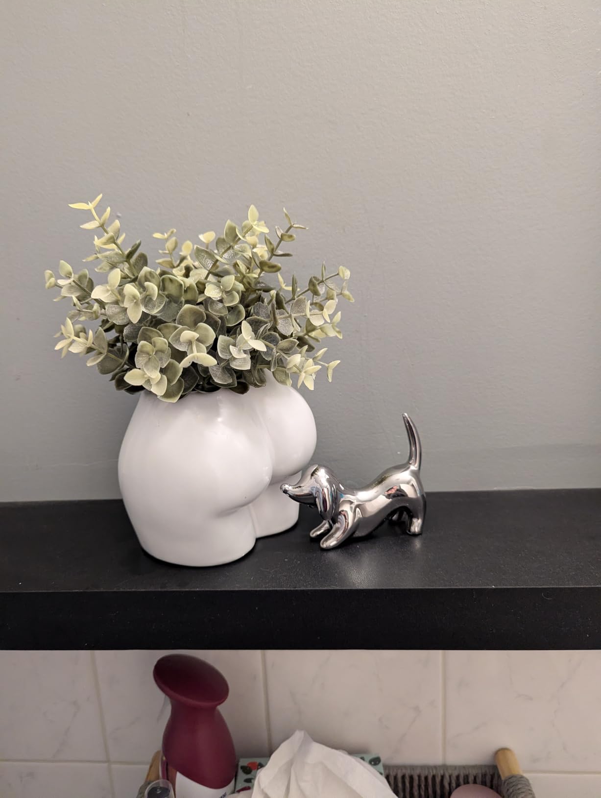 HOME SMILE Ceramic Silver Jewelry Holder - Dog Ring Holder for Women - Mother's Day, Christmas, Valentine's Gifts for Dog Mom customer photo 2