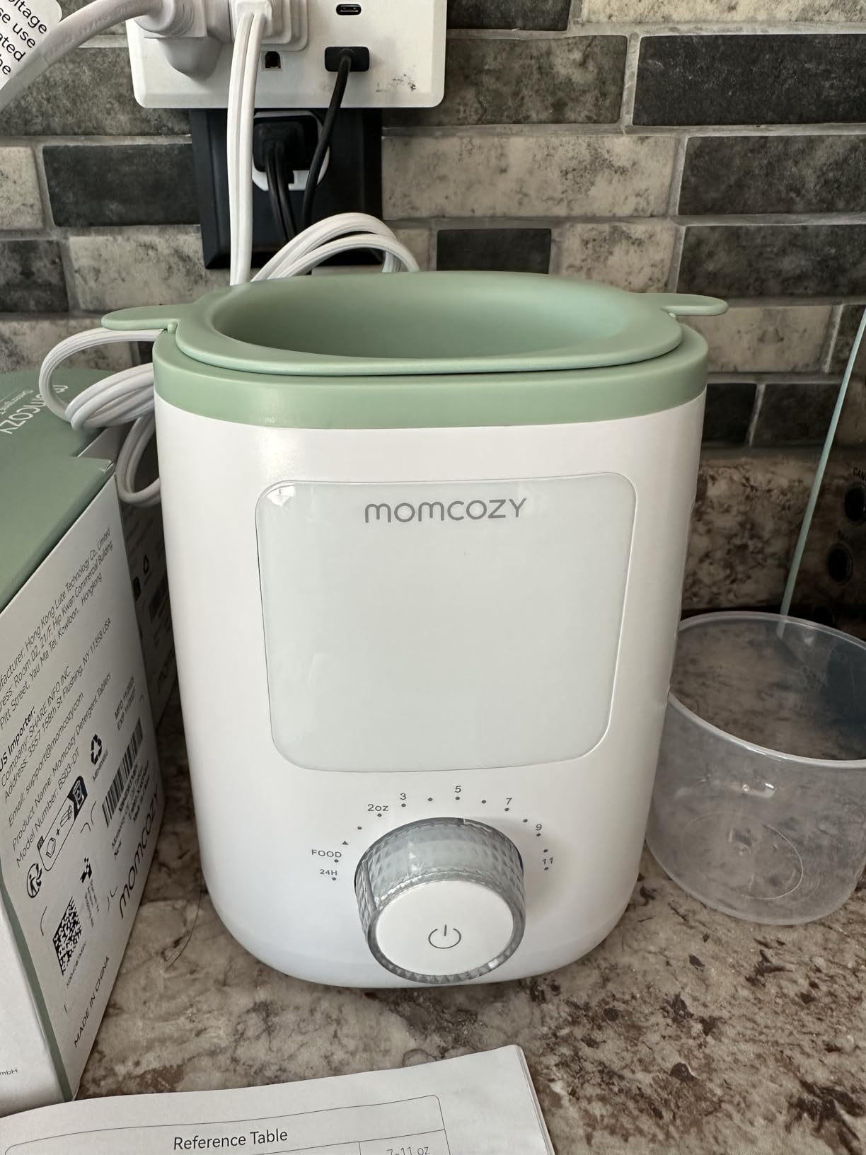 Momcozy Baby Bottle Warmer for Breast Milk, Fullest Nutrients Preserved | Fast & Even Heat, Night Light for Nighttime Breastfeeding, One-Touch Easy Use, Newborn Essentials Supplies Gift for Mom customer photo 1