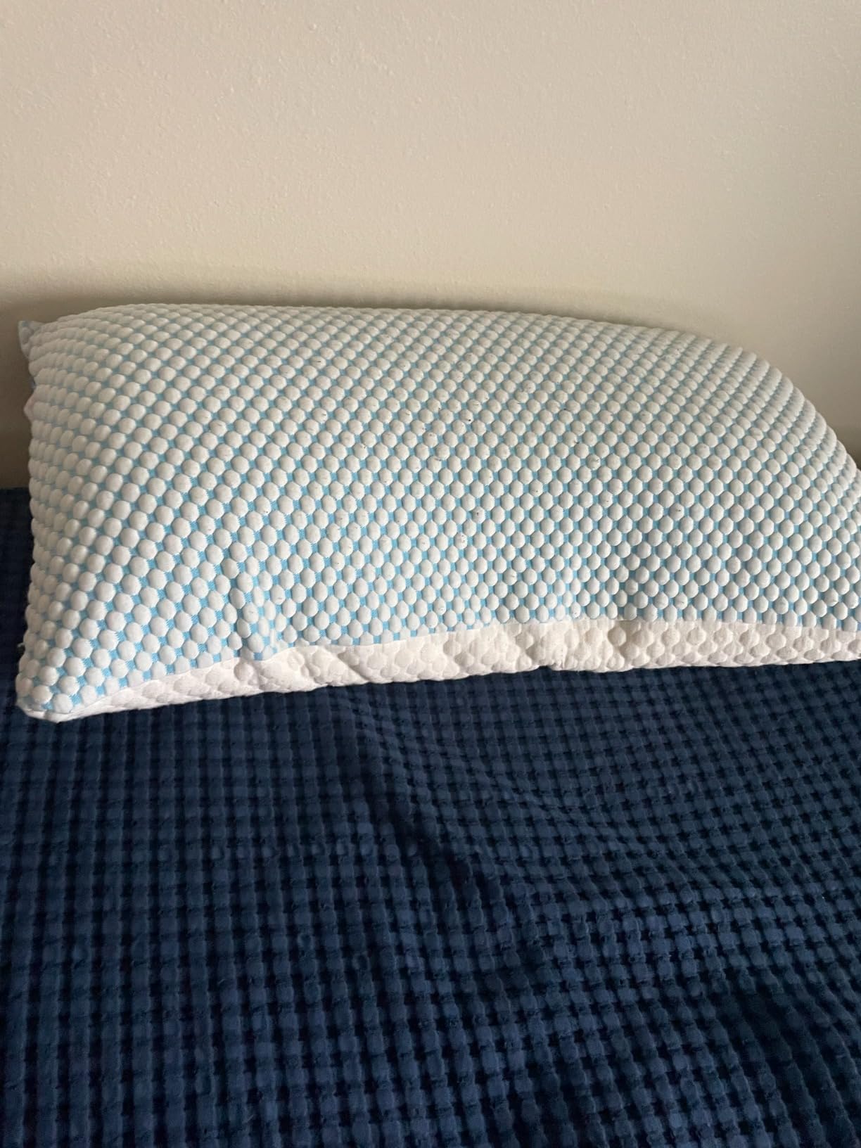 EASELAND Cooling Queen Size Firm Pillows, Shredded Memory Foam Set of 2 | Adjustable Fill with Removable Cover for Hot Sleepers, Cool Bed Support Pillow for Side Back Stomach Sleepers customer photo 1