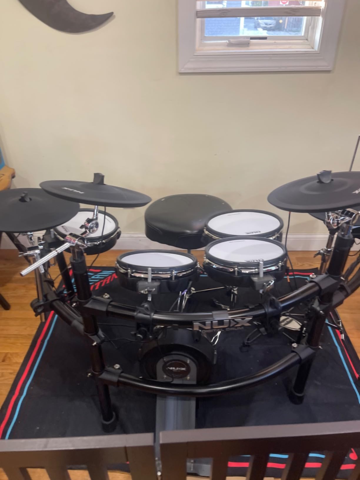 NUX DM-8 Flagship Digital Drum Kit for Stage Performance and Studio, 30 HQ Preset Drum Kits, 18 Slots for User-Defined Kit, WAV Sample Import, Bluetooth Audio + AUX In customer photo 1