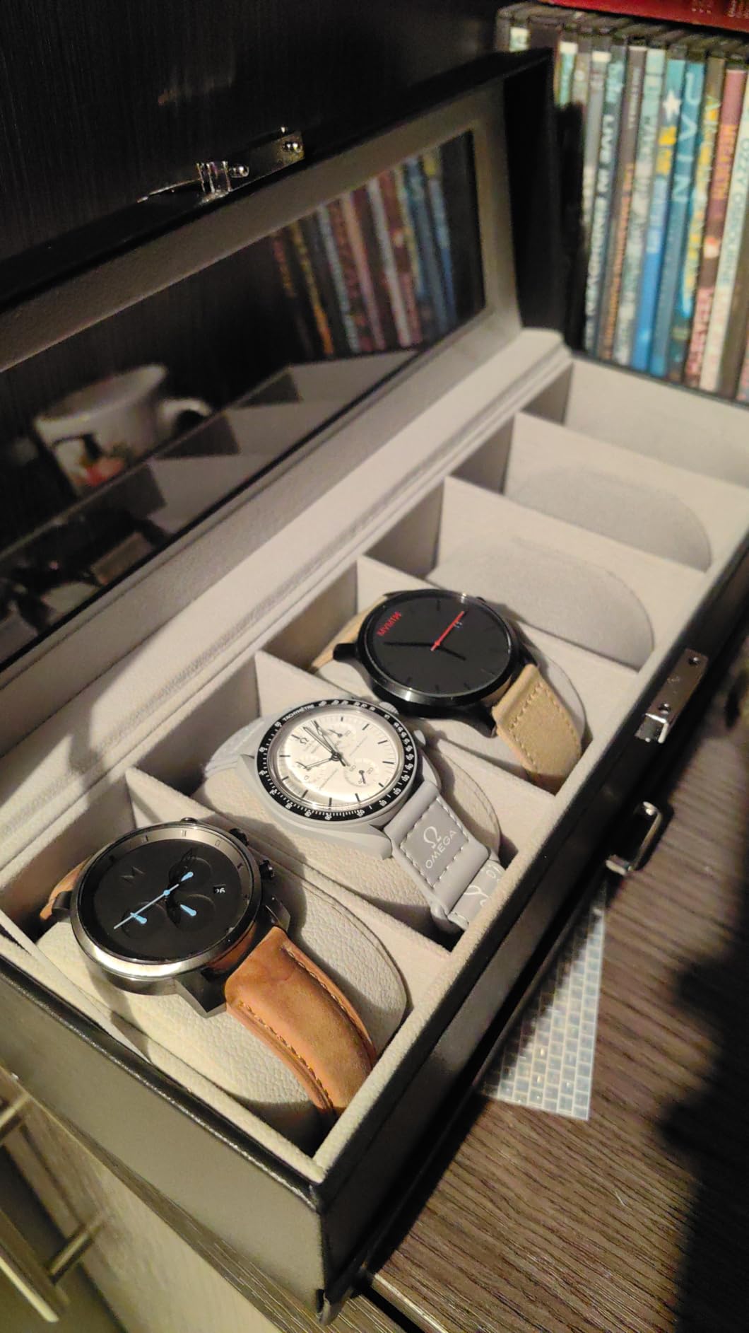 ProCase Watch Box, 6 Slot Watch Display Case with Drawer -Espresso customer photo 1